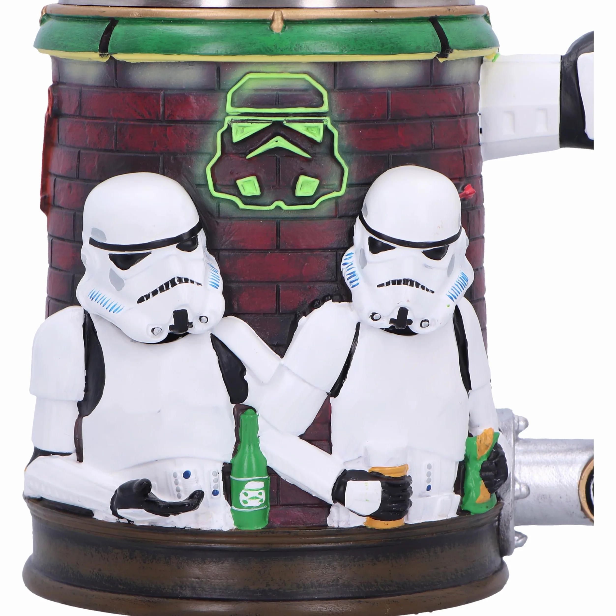 Nemesis Now Chope de bar Stormtrooper de 15,4 cm en résine, sous licence officielle Stormtrooper, design bar, poignée du robinet de bière, insert en acier inoxydable, coulée dans la meilleure résine,