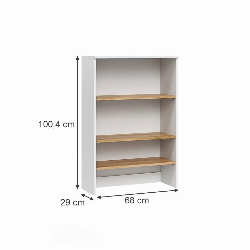 Vicco Armoire Murale Viktor, Blanc/Artisan, 68x100.4cm avec des étagères Ouvertes, à Monter au Mur pour Un Espace de Rangement supplémentaire dans la Salle de Bain