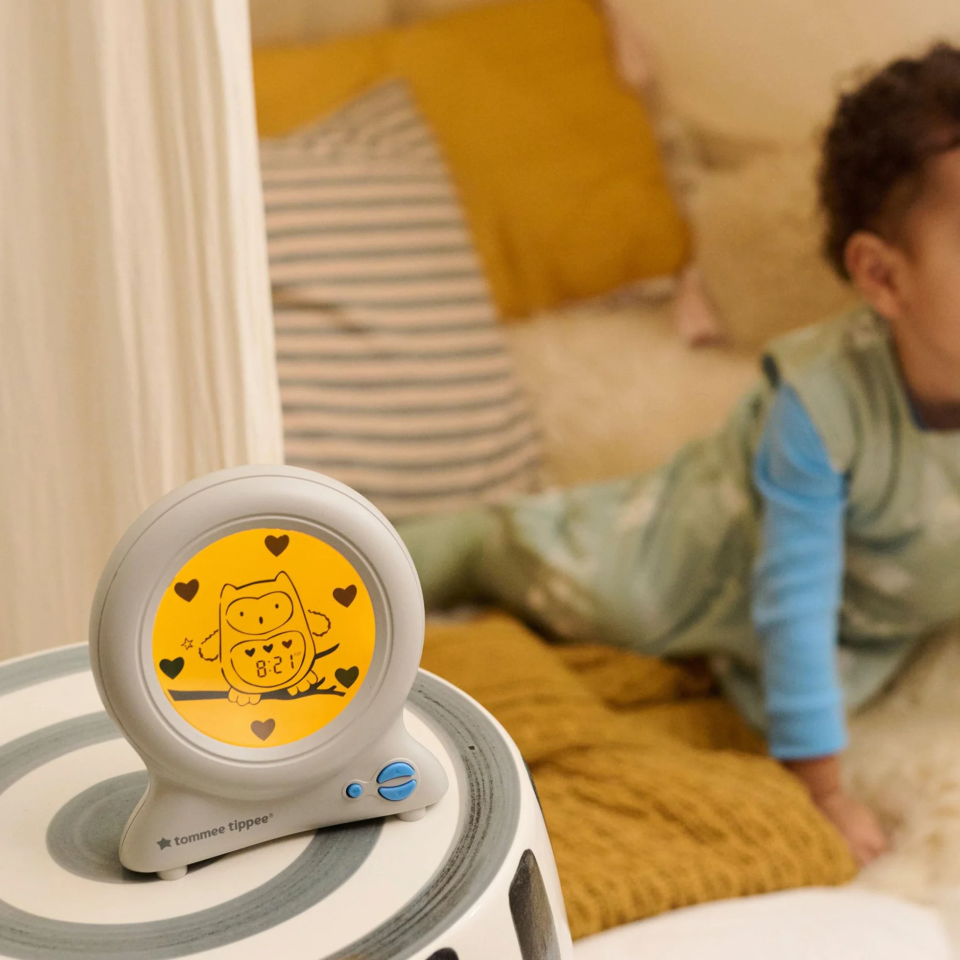 Tommee Tippee Réveil Éducatif Groclock, Réveil et Veilleuse pour Jeunes Enfants, Alimenté par USB 499051