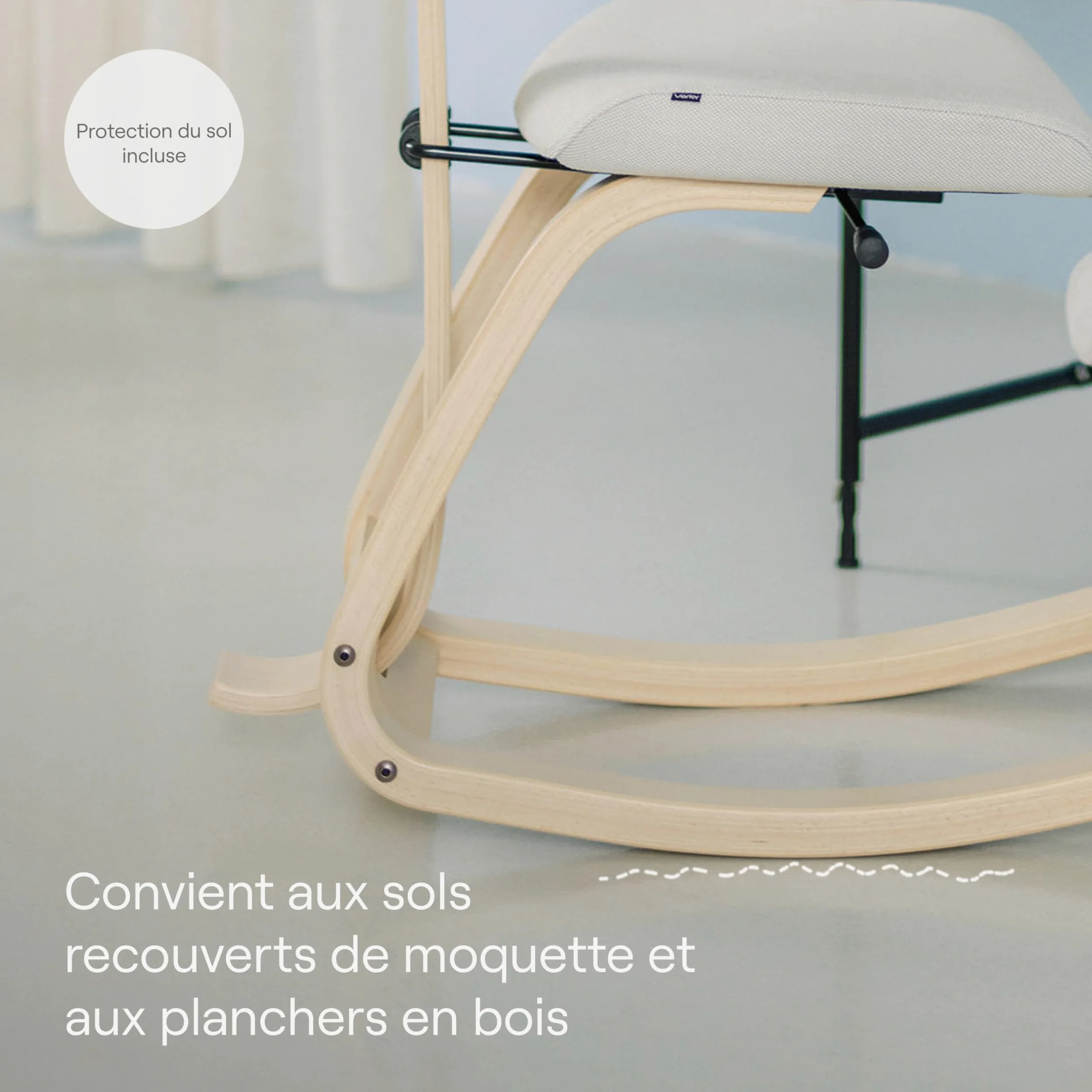 Varier Thatsit Fauteuil genoux ergonomique réglable en hauteur avec dossier et cadre en bois de hêtre pour une assise active Marron/noir