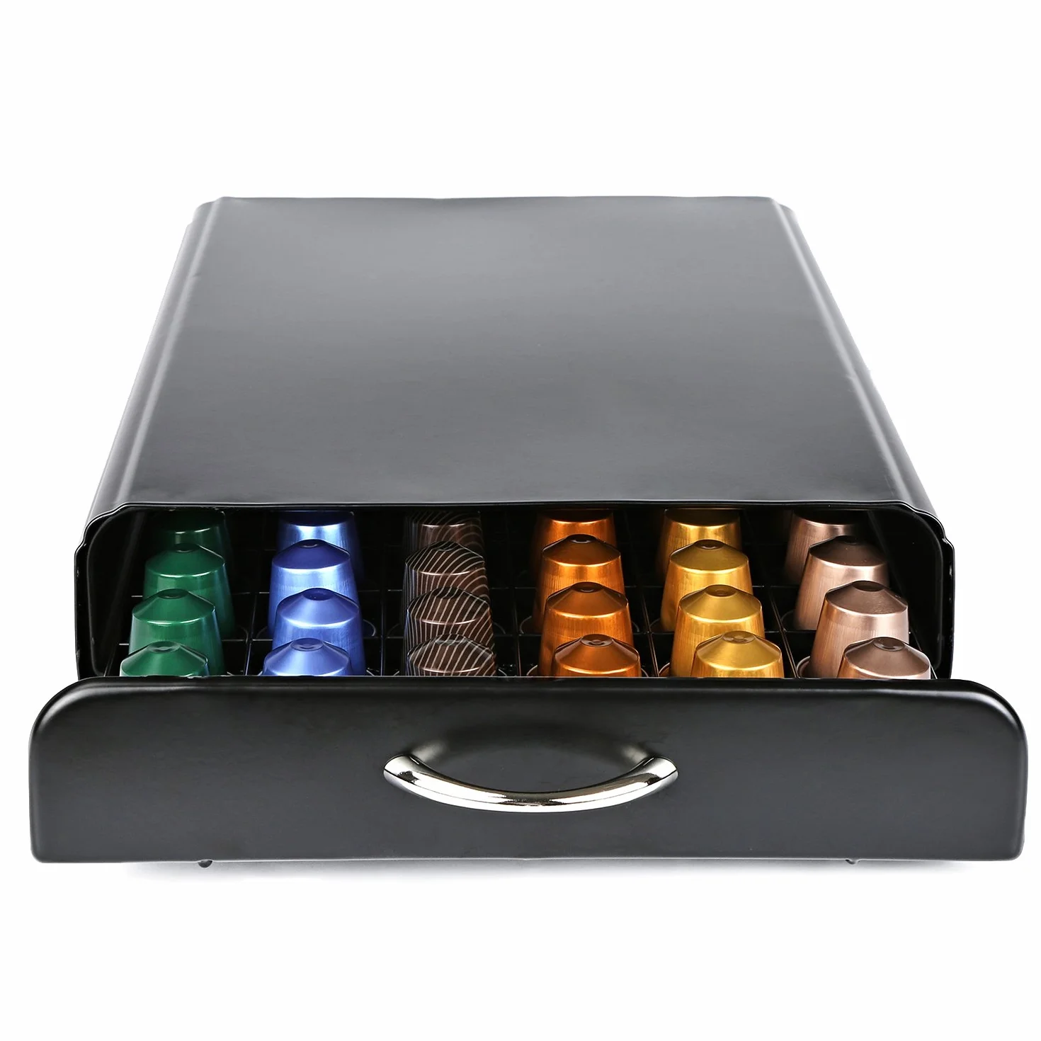 HiveNets Nespresso Porte Capsule de Café Pod Support de Tiroir de Rangement en Métal pour 60 Pcs