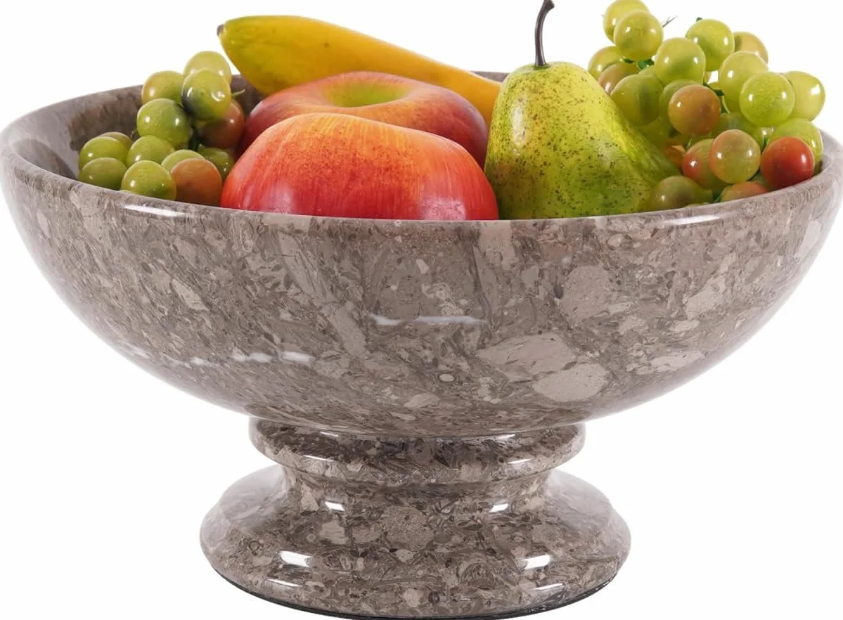 Radicaln Coupe à fruits Marble Oceanic 25 cm, faite main, pour la décoration du comptoir de cuisine, la table à manger et autres accessoires de cuisine
