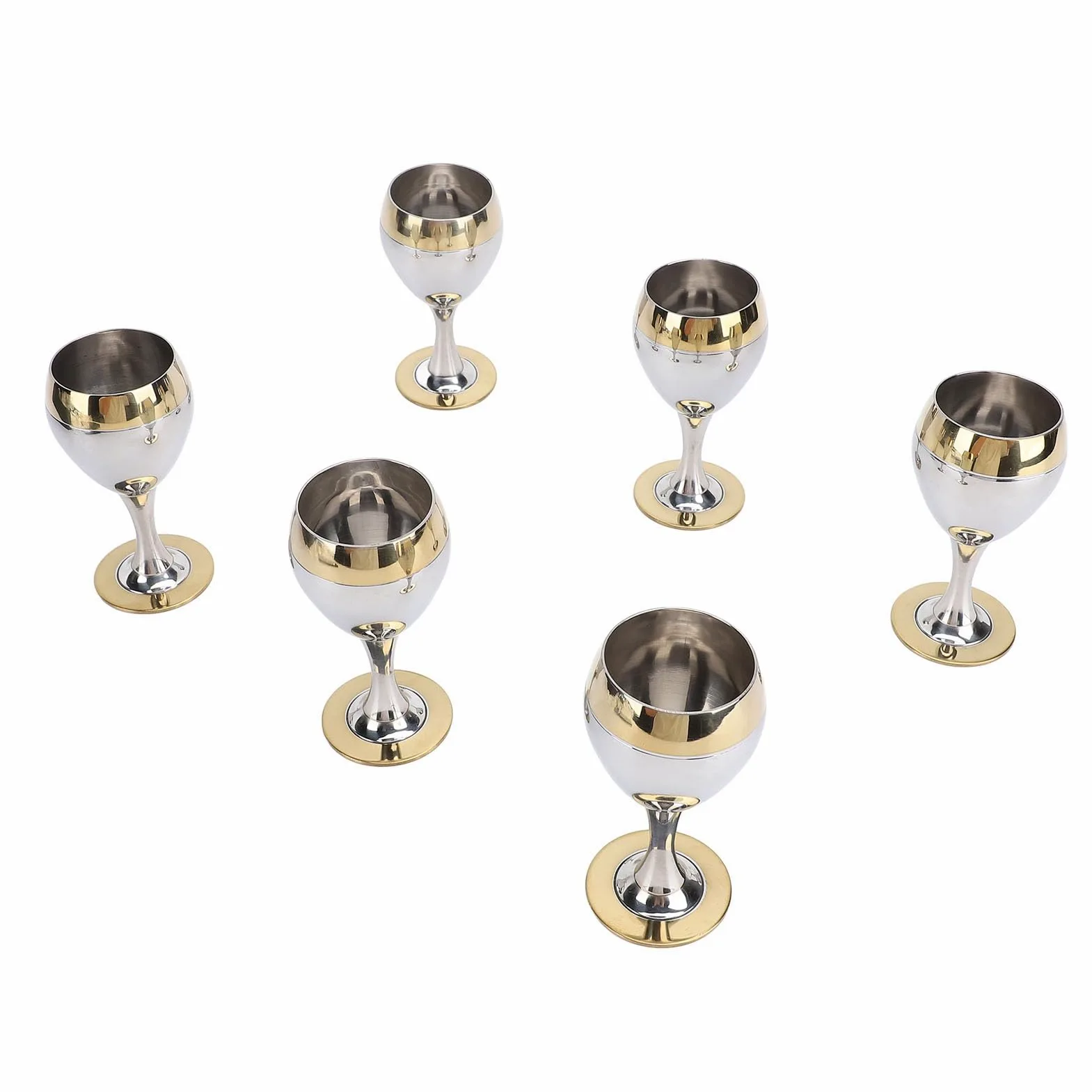 Fdit Verres à Vin en Acier Inoxydable, Gobelets Métalliques Élégants pour