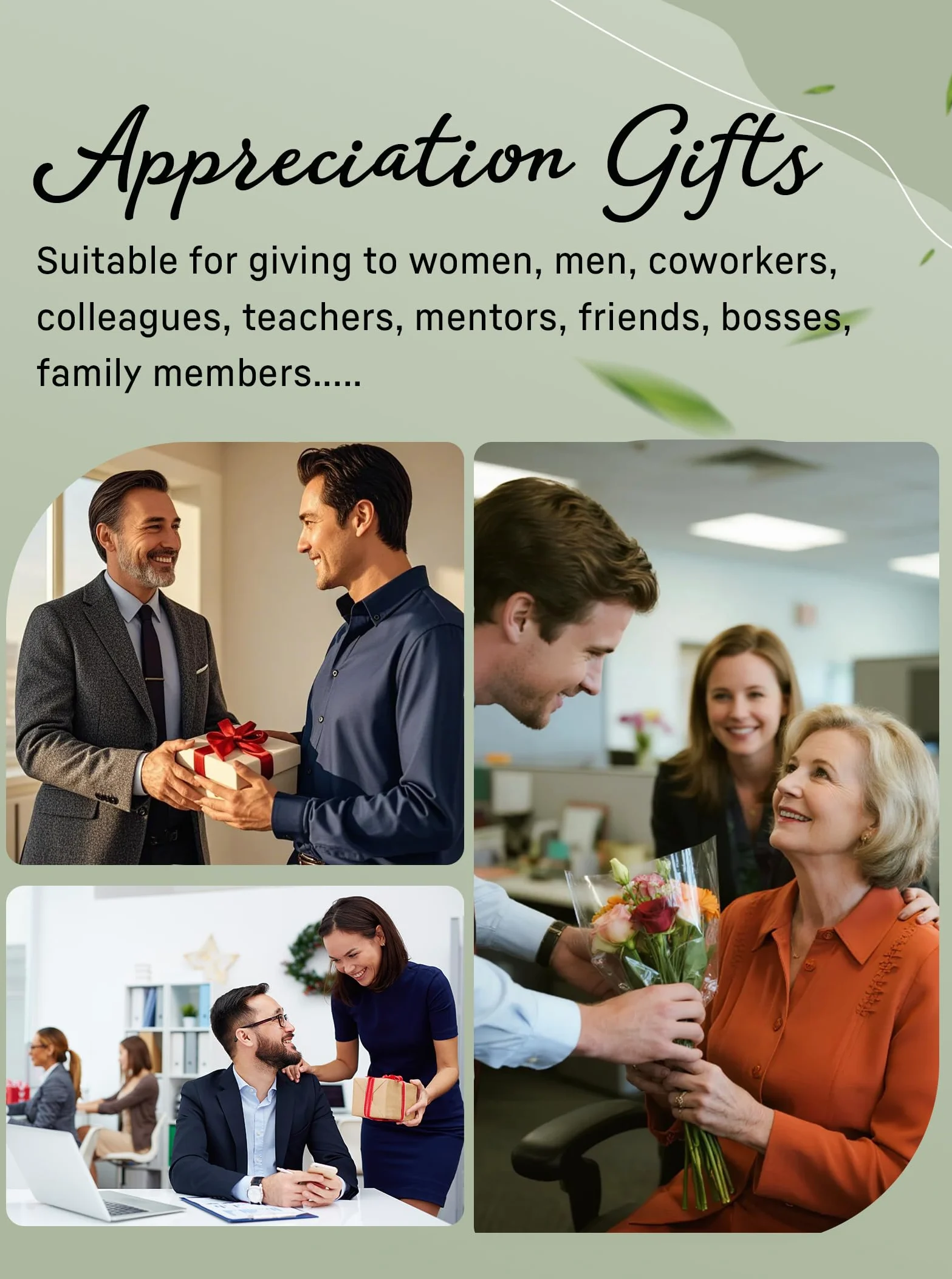 Cadeau mentor pour homme et femme – Horloge de bureau souvenir, Thank You for Helping Me Grow, avec boîte cadeau et carte, décoration de bureau et d'intérieur, appréciation pour enseignant, patron