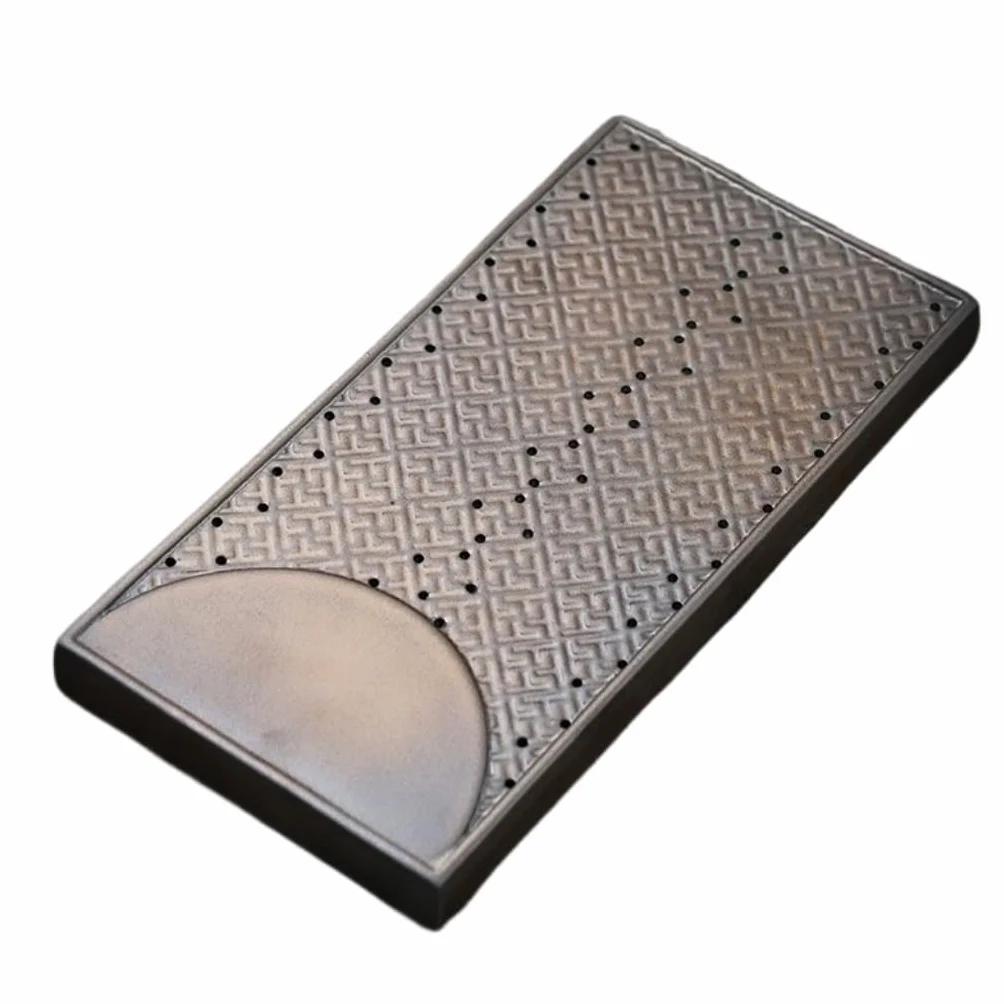 Plateau de Service à thé Plateau à thé Sec en céramique, Plateau de Drainage Domestique, rétro rectangulaire, Stockage d'eau, Plateau à thé Plateau de Table Basse