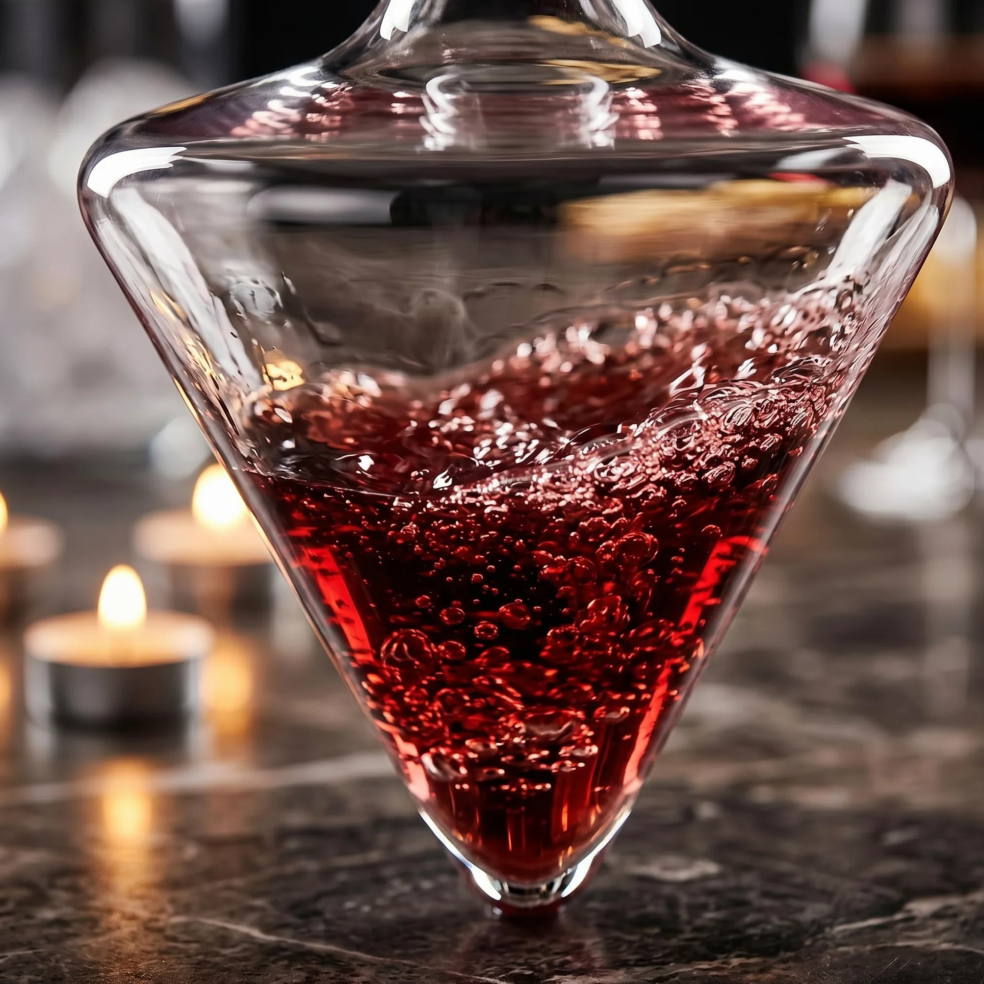 Cywinfow Décanteur à vin avec seau à glace - Verre borosilicate 3.3 1000 ml - Résistant au froid et à la chaleur (-10 °C à +175 °C) - Avec aérateur de vin pour un développement optimisé des