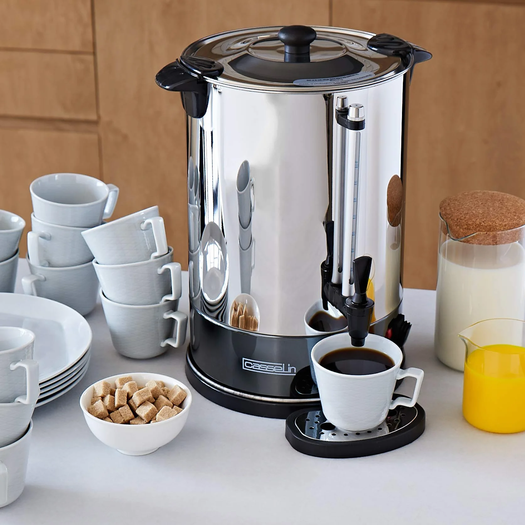 CASSELIN CPC100S Percolateur à Café 100 Tasses Sp, INOX