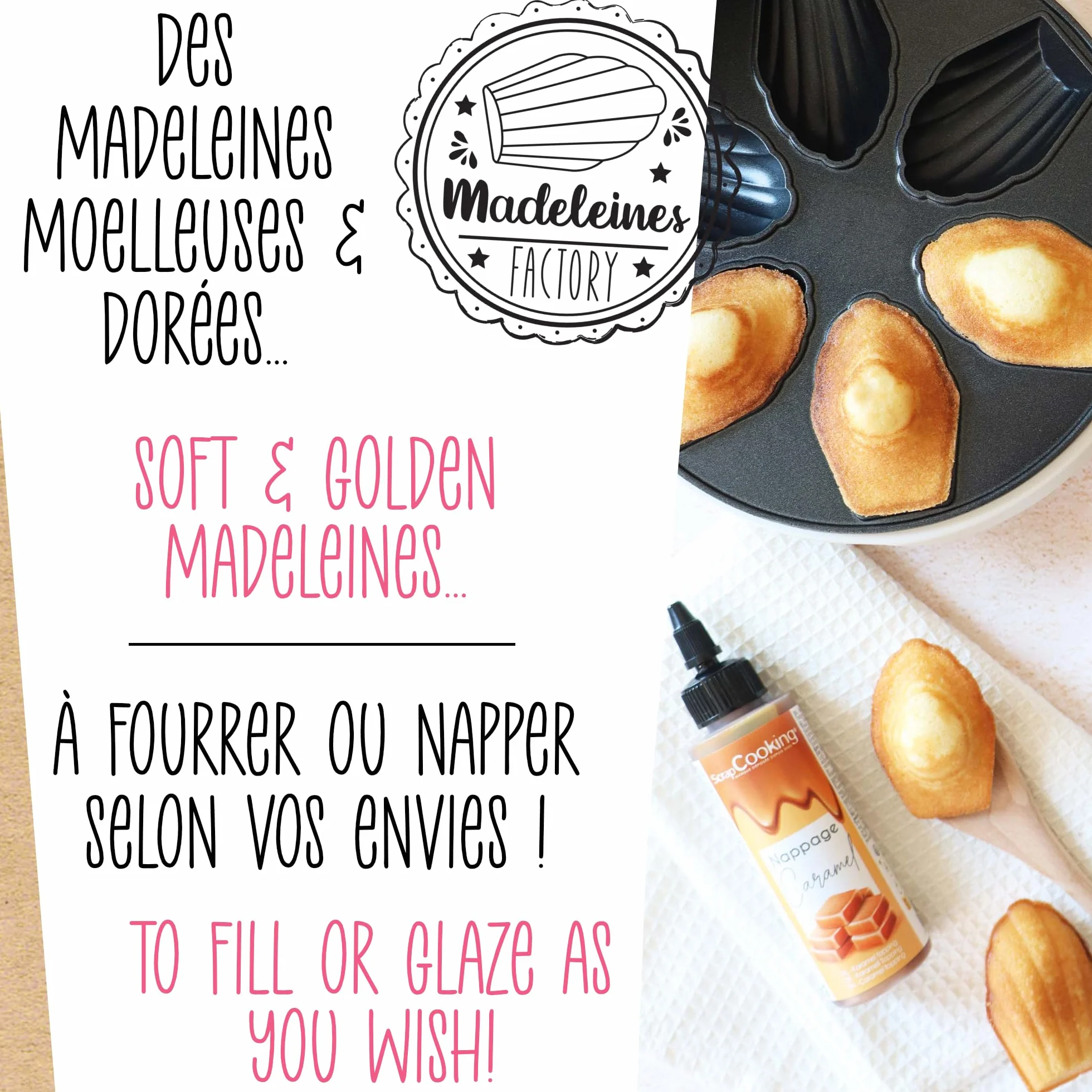 ScrapCooking - Madeleines Factory - Appareil pour Fabriquer ses Madeleine Maison - 3891, Blanc