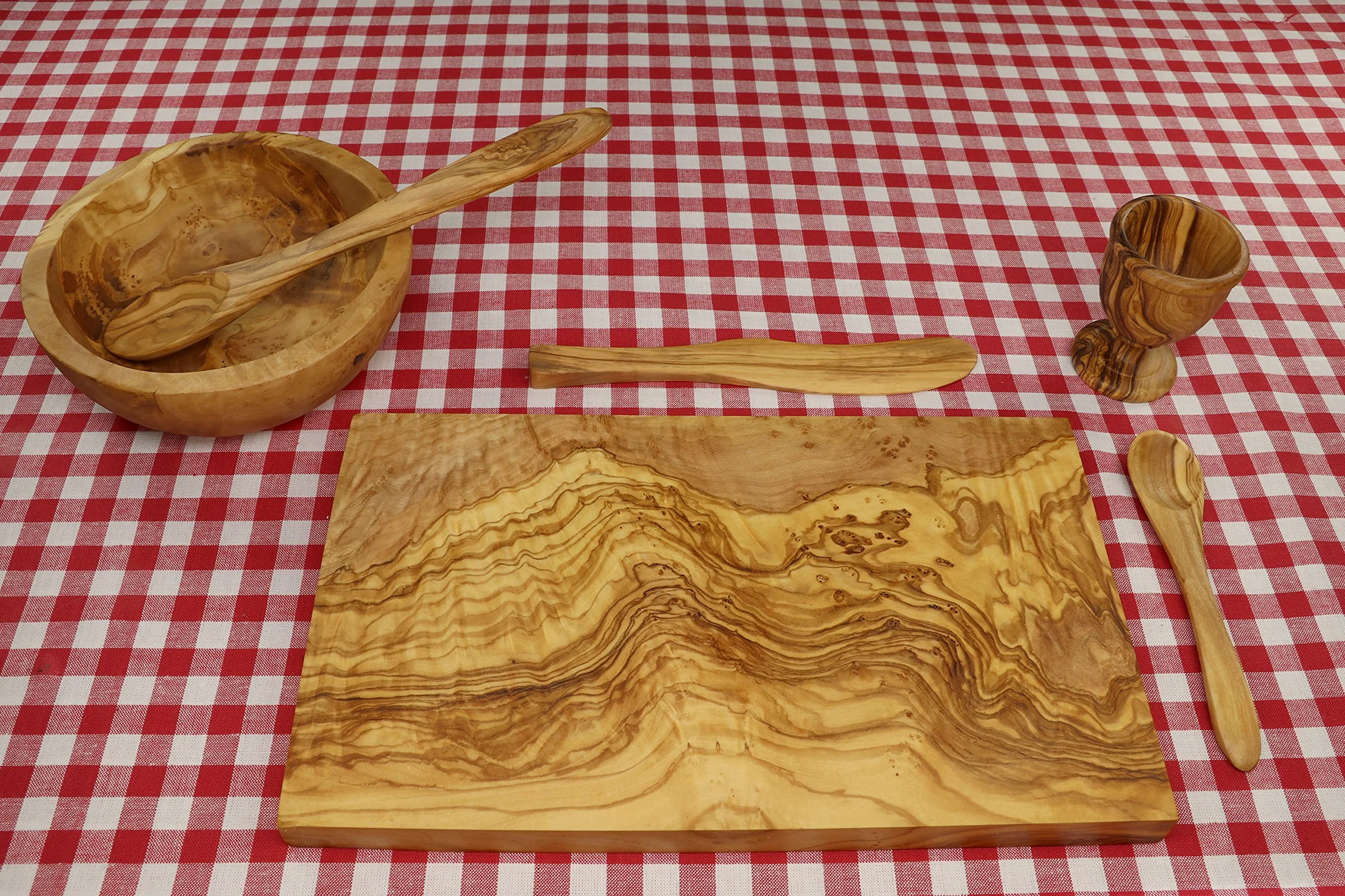 D.O.M. Die Olivenholz Manufaktur D.O.M. Palma Set de Petit-déjeuner 6 pièces en Bois d'olivier