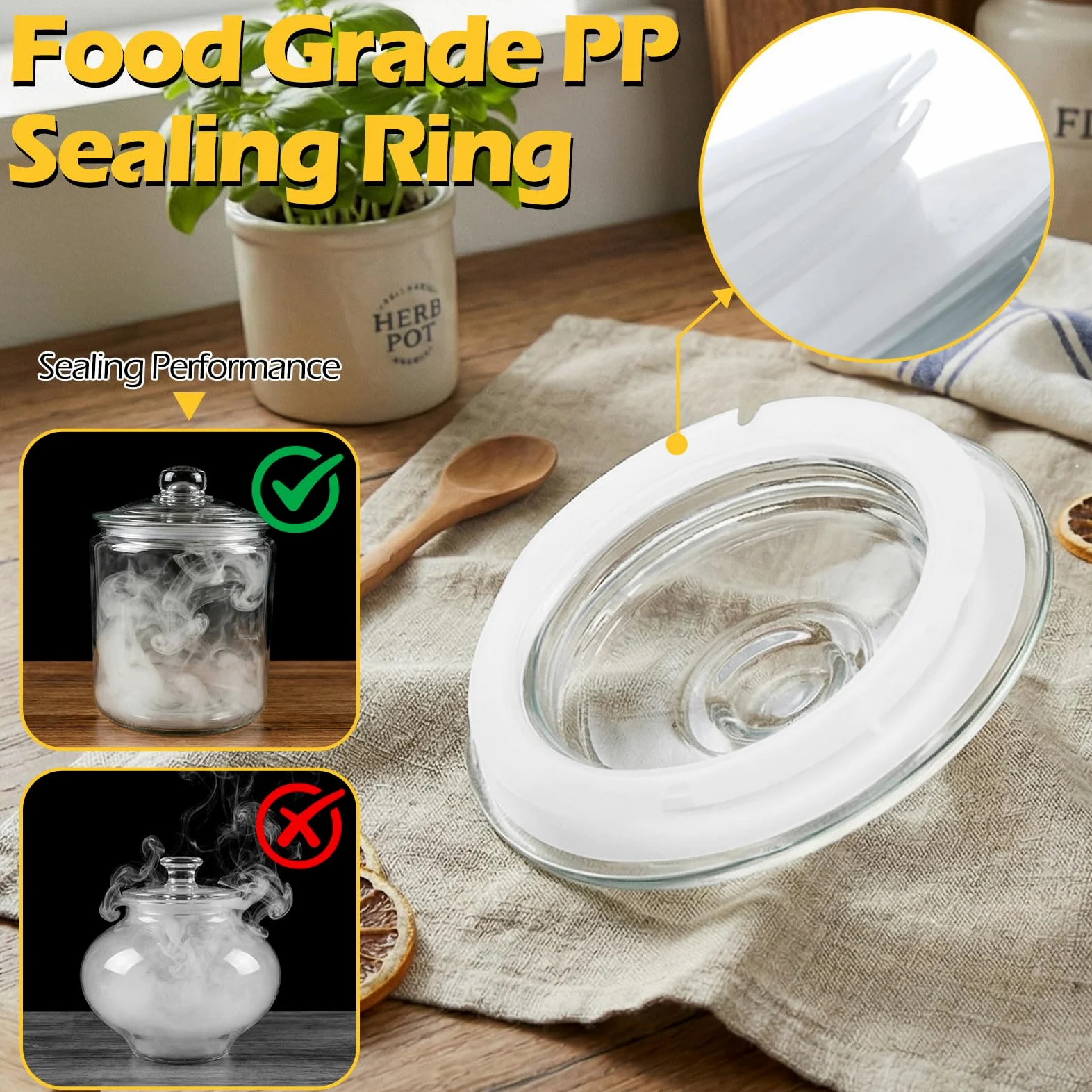 Masthome Grand bocal en verre de 3,8 l avec couvercle, hermétique, passe au lave-vaisselle, boîte de rangement en verre à large ouverture pour pâtes, farine, noix, biscuits, etc