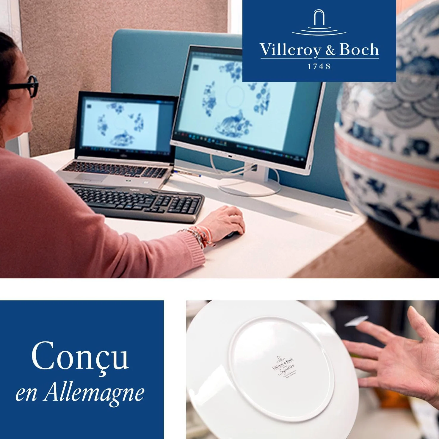 Villeroy & Boch - Winter Collage Accessoires Fillette au Calendrier, Multicolore, 12,5 x 8 x 22,5 cm