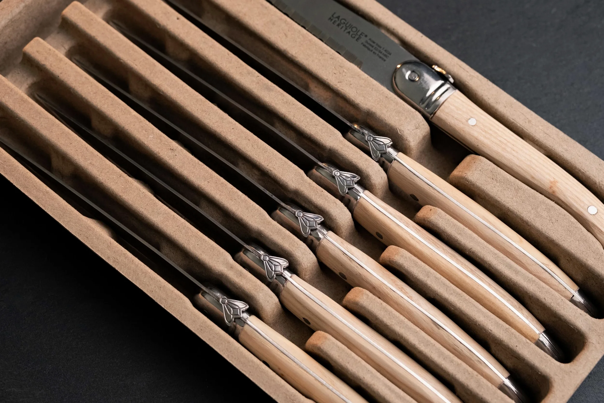Coffret de 6 couteaux - Laguiole Héritage - Made In France (Bois Clair)