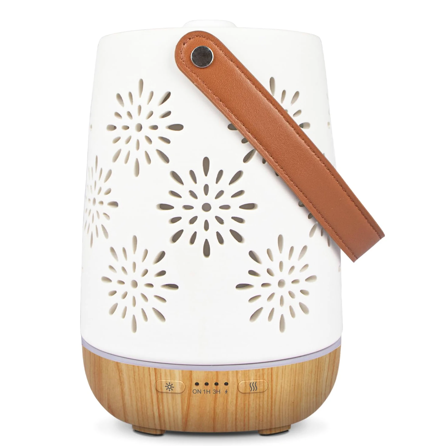 SALUBRITO Diffuseur d'arômes en céramique pour huiles essentielles, diffuseur d'aromathérapie rechargeable sans fil avec batterie, diffuseur portable, lampe aromatique automatique pour l'extérieur, le