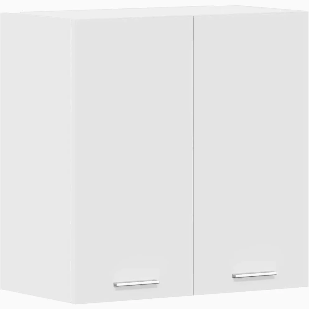 vidaXL Armoire Murale Lyon, 60x31x60 cm, Bois reconstitué, Blanc, Meuble Suspendu, Rangement Salle de Bain & Cuisine, Charge Max 60 kg