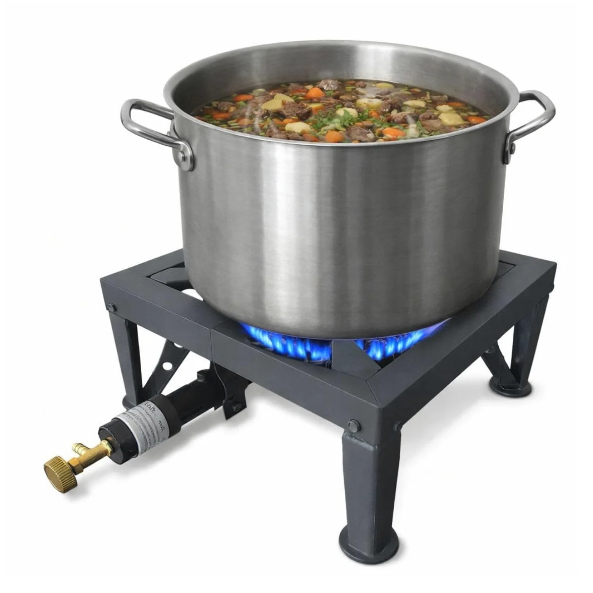 INTEC - Réchaud à gaz 7500W Professionnel Charge 200Kg Tout Fonte 4 Pieds renforcés - Réchaud Pro Marché Cuisson Confiture, Paella