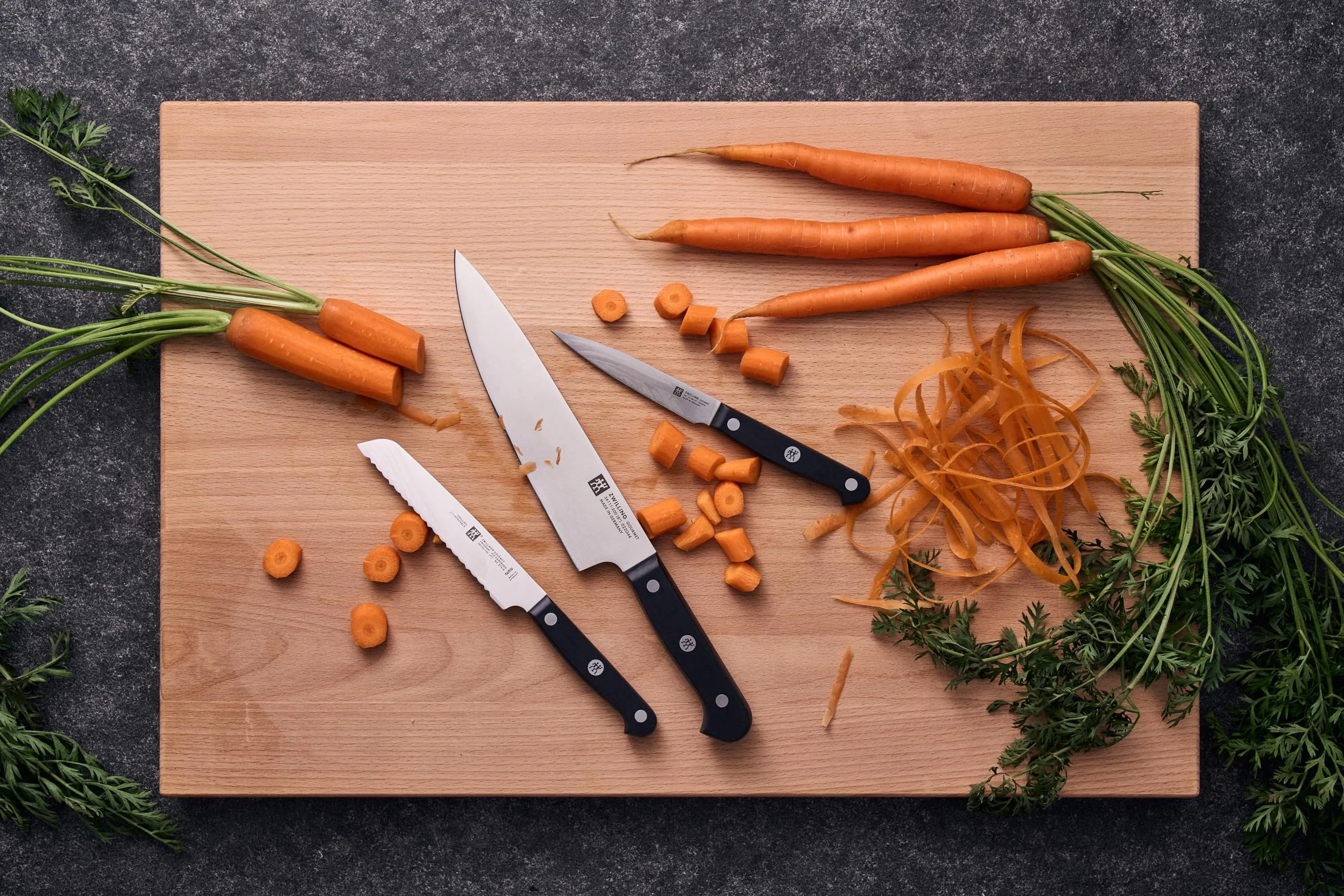 ZWILLING Gourmet bloc de couteaux auto-affûtant 7 pièces, acier spécial inoxydable, marron, Made in Germany