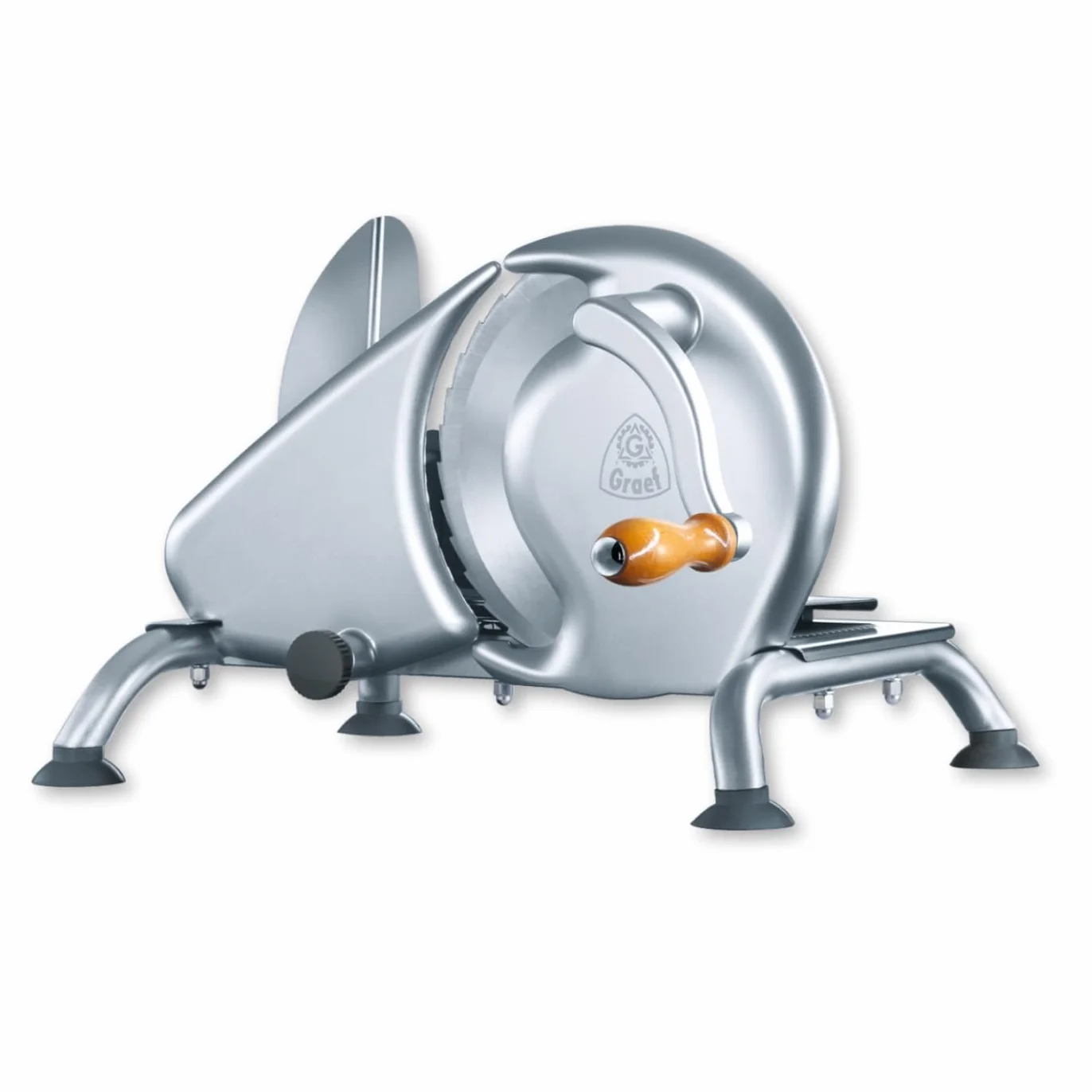 GRAEF Manuale H9 – Trancheuse manuelle universelle, tout en métal, lame inox ondulée Ø190 mm, épaisseur réglable 0–15 mm, idéale pour pain, charcuterie, fromage – Made in Germany