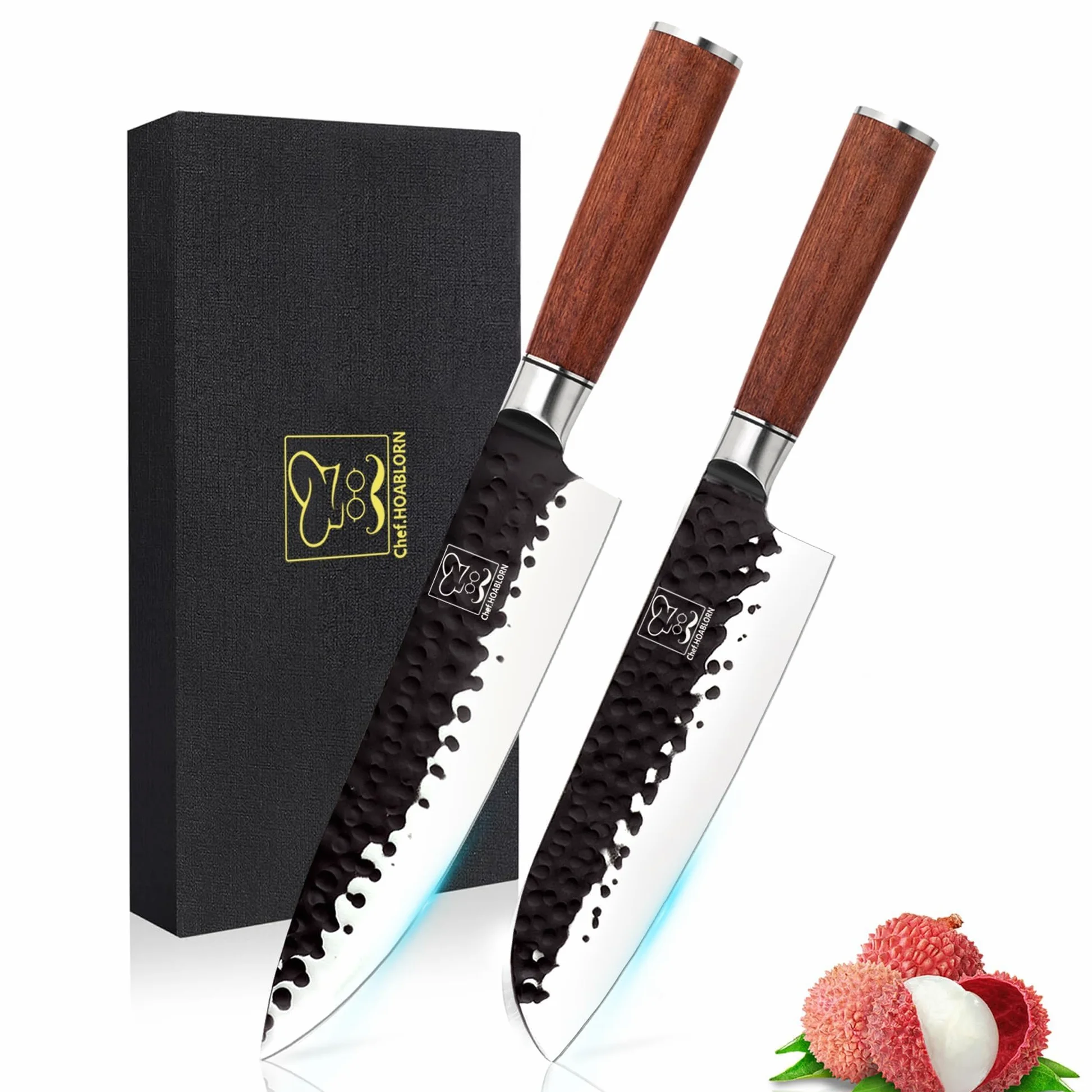 Ensemble de blocs de couteaux Porte-couteaux universel rond Porte-couteaux amovible Facile à nettoyer Gain de place Avec 5 couteaux Porte-couteaux de cuisine., CKF-10