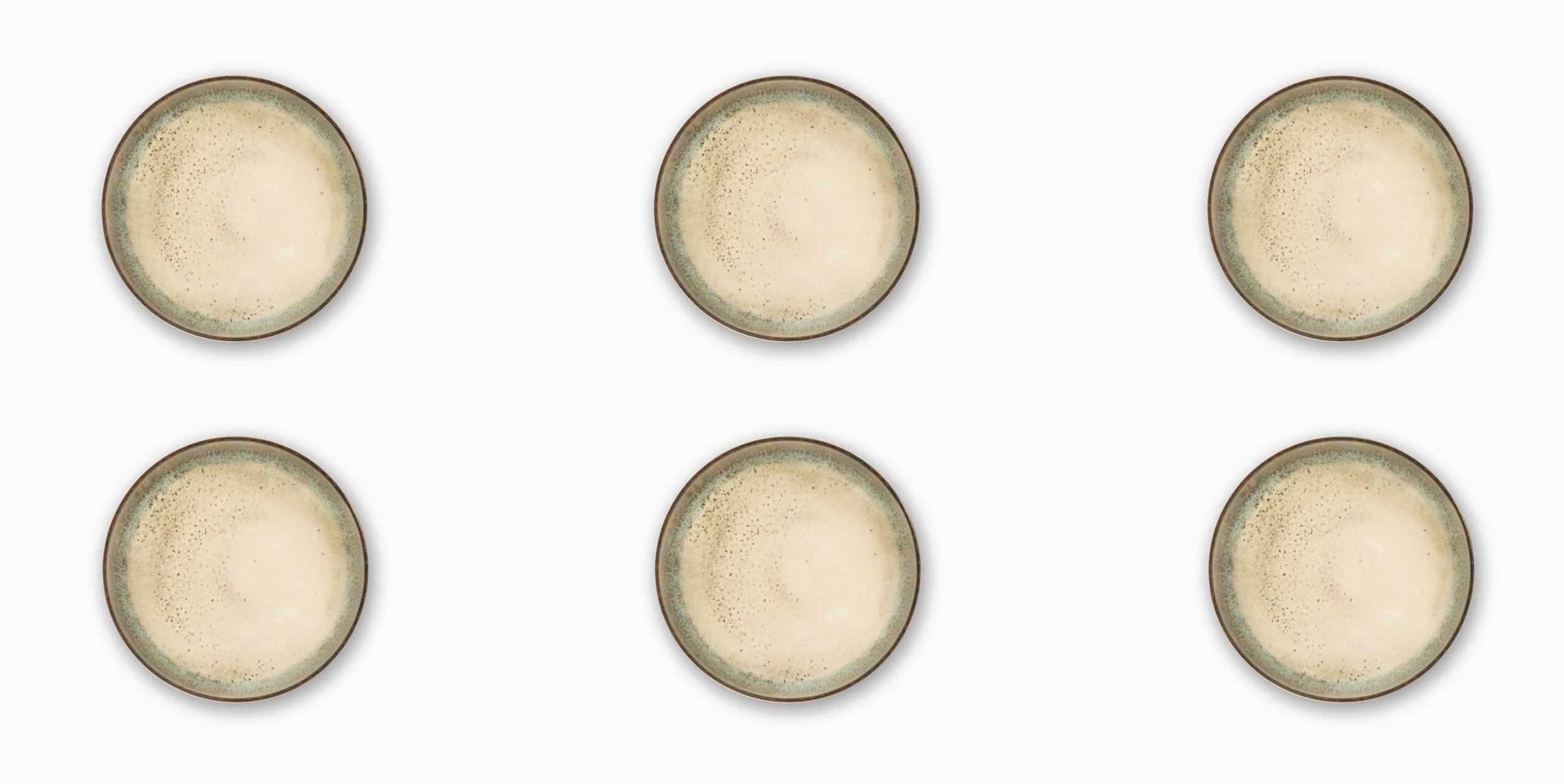 Excelsa Zeus Lot de 6 assiettes creuses en céramique pour décoration numérique brillante