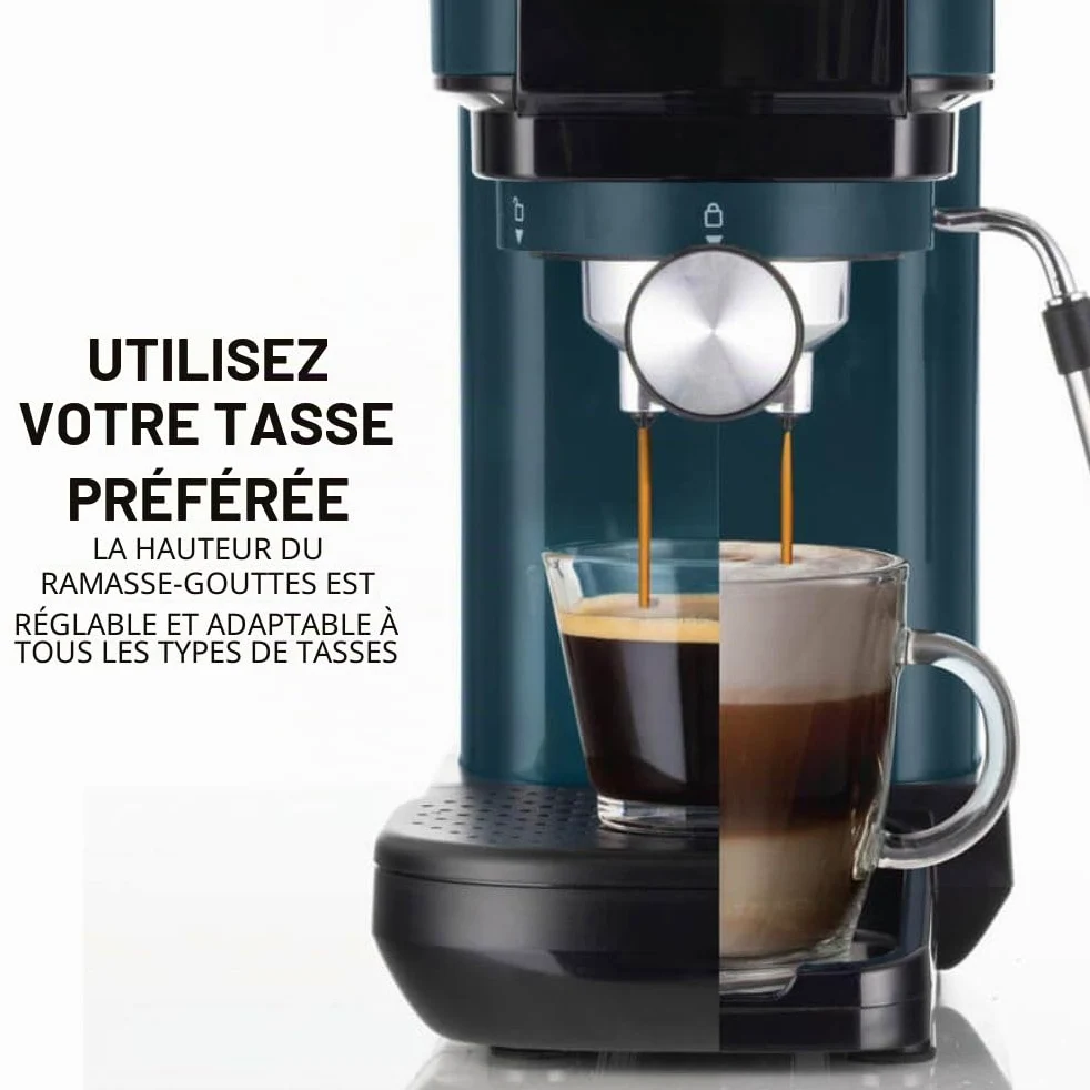 Ariete 1399 Machine à Café Percolateur, pour Expresso, Cappuccino, Thé et Tisane, Compatible avec le Café en Poudre et les Dosettes ESE, 1300 W, 15 Bar de Pression, Filtre 1-2 Tasses, Sky Blue