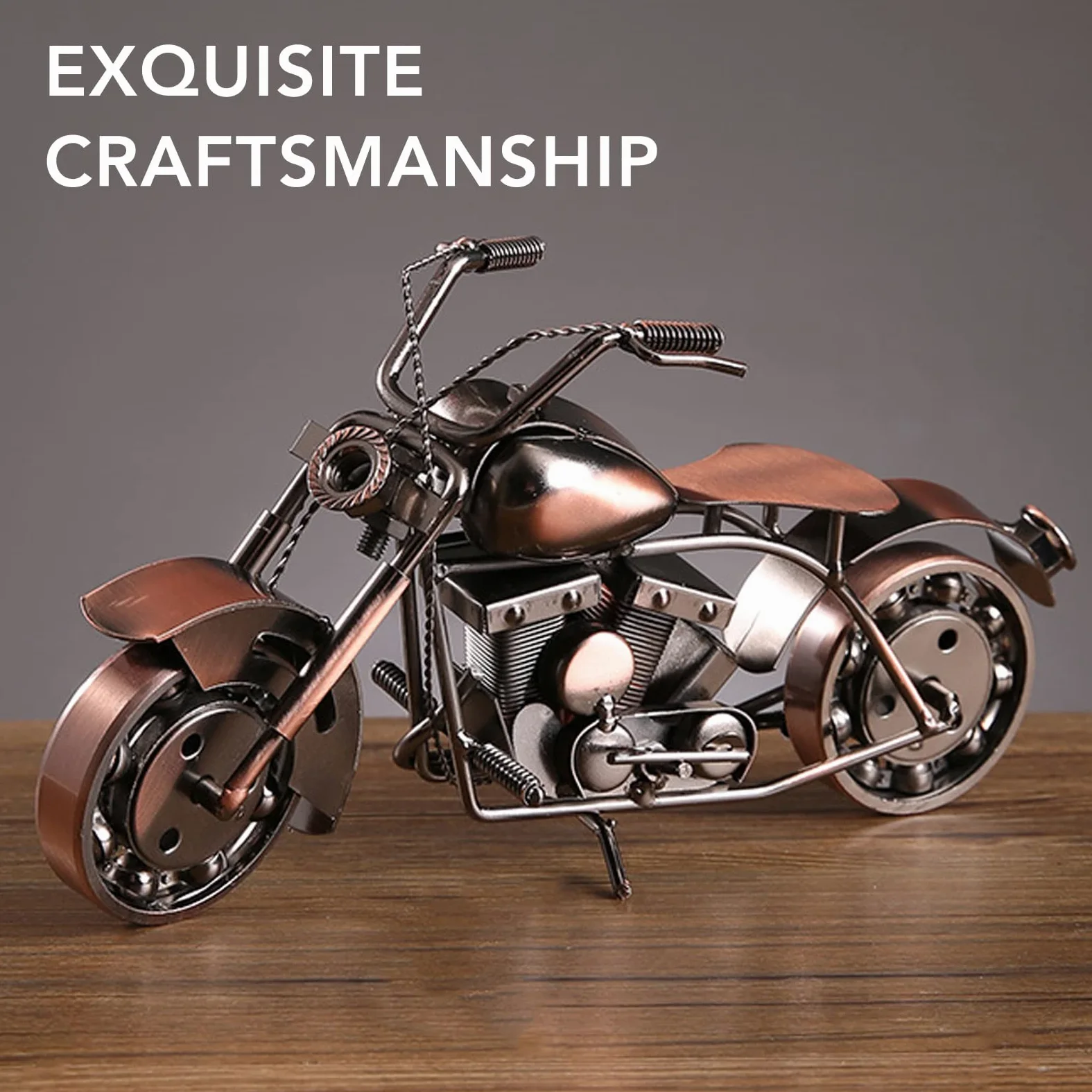 Ornements de Moto en Métal, Décoration Rétro de Collection d'art Décoratif pour la Chambre à Coucher de Salon