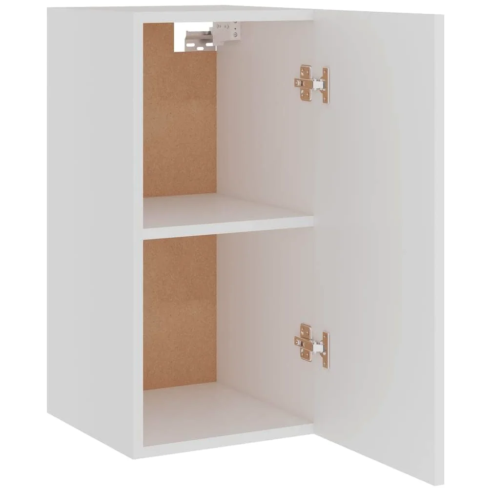 vidaXL Armoire Murale Lyon, 29,5x31x60 cm, Bois reconstitué, Blanc, Meuble Suspendu, Rangement Salle de Bain & Cuisine, Charge Max 60 kg