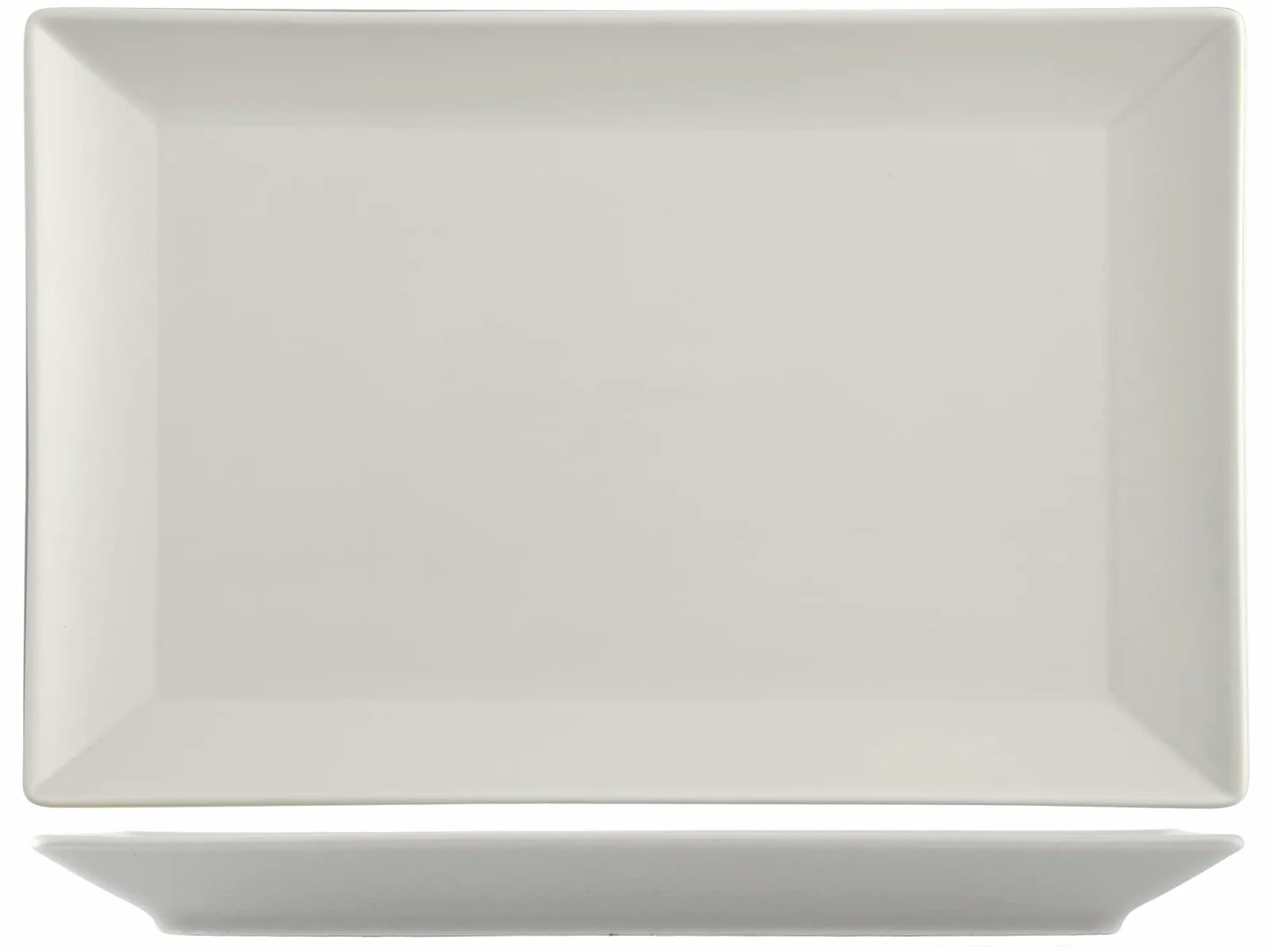 H&H 6 assiettes en stéoneware Osaka taupe rectangulaire 30 x 20 cm