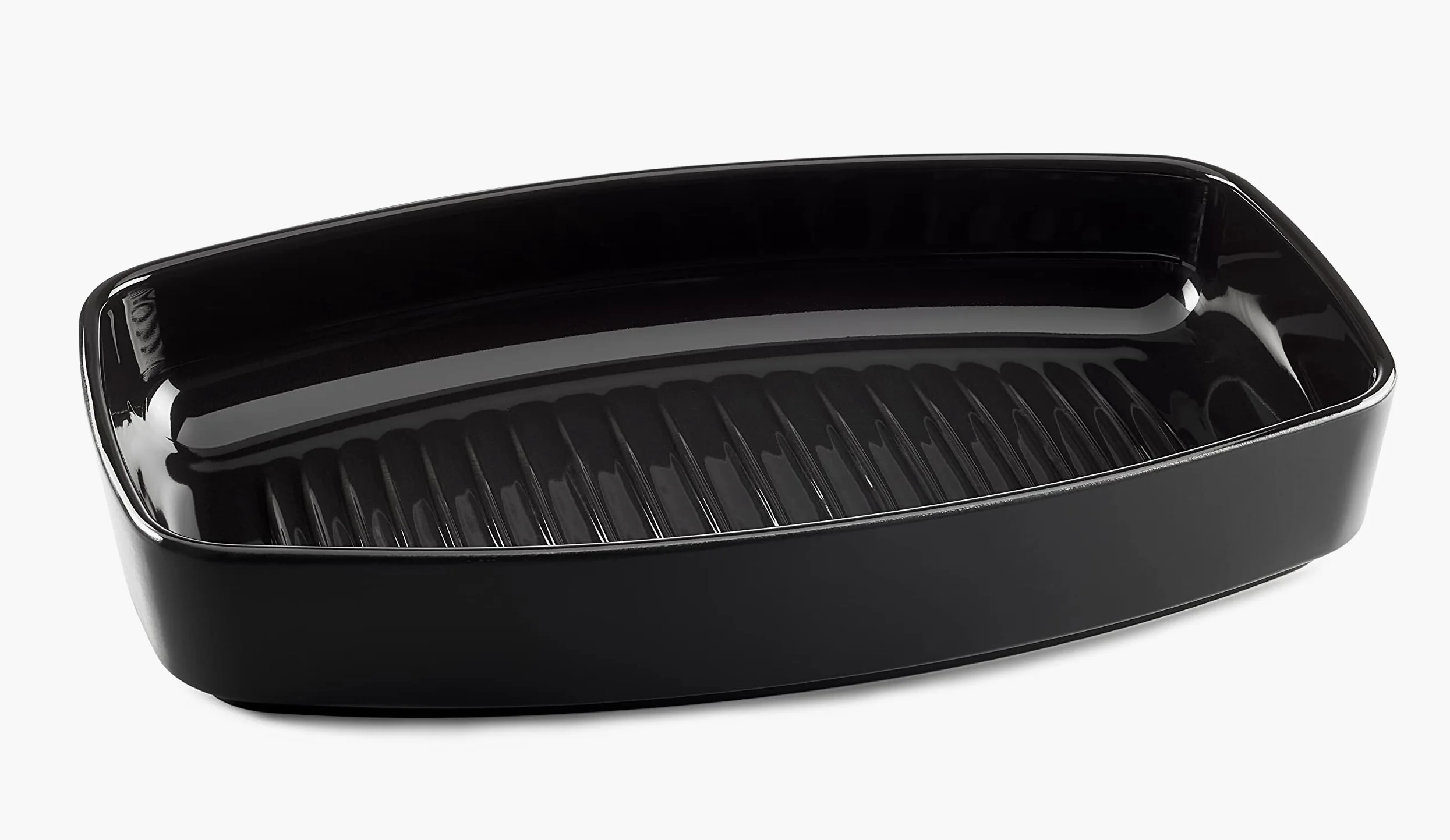 ESPRIT DE CUISINE - Plat À Four Poisson En Céramique - Cuisson Homogène - Émail Résistant Aux Rayures - Facile À Nettoyer - Made in France - 4,2L - 40x25x6,5cm Extérieur - Fusain Mat Noir