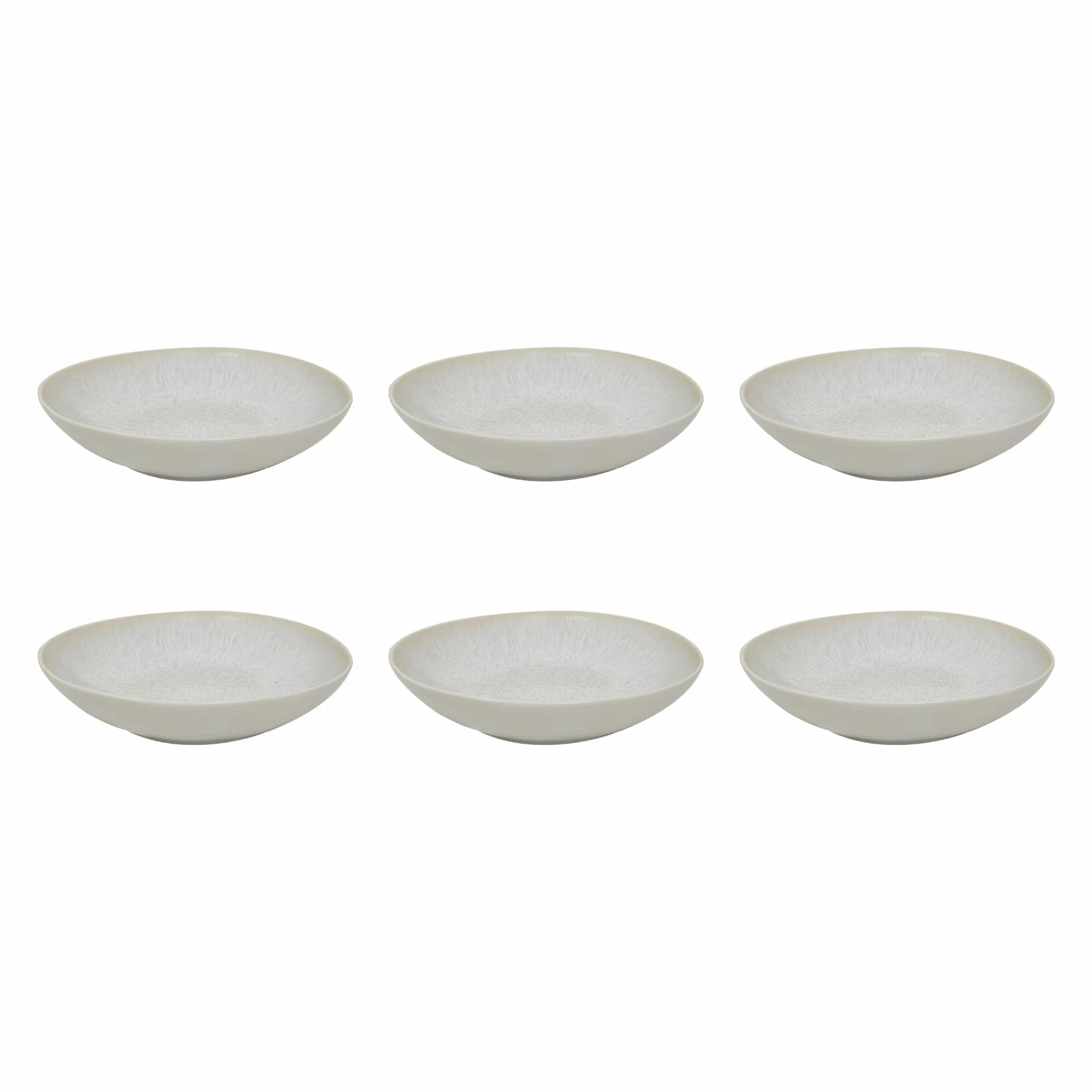 Artime Lot de 6 Assiettes Creuses, Salades, Soupes, Assiettes en Céramique Gris, Chic et Epurée, Adapté Lave-Vaiselle et Micro-onde, Design ethnique