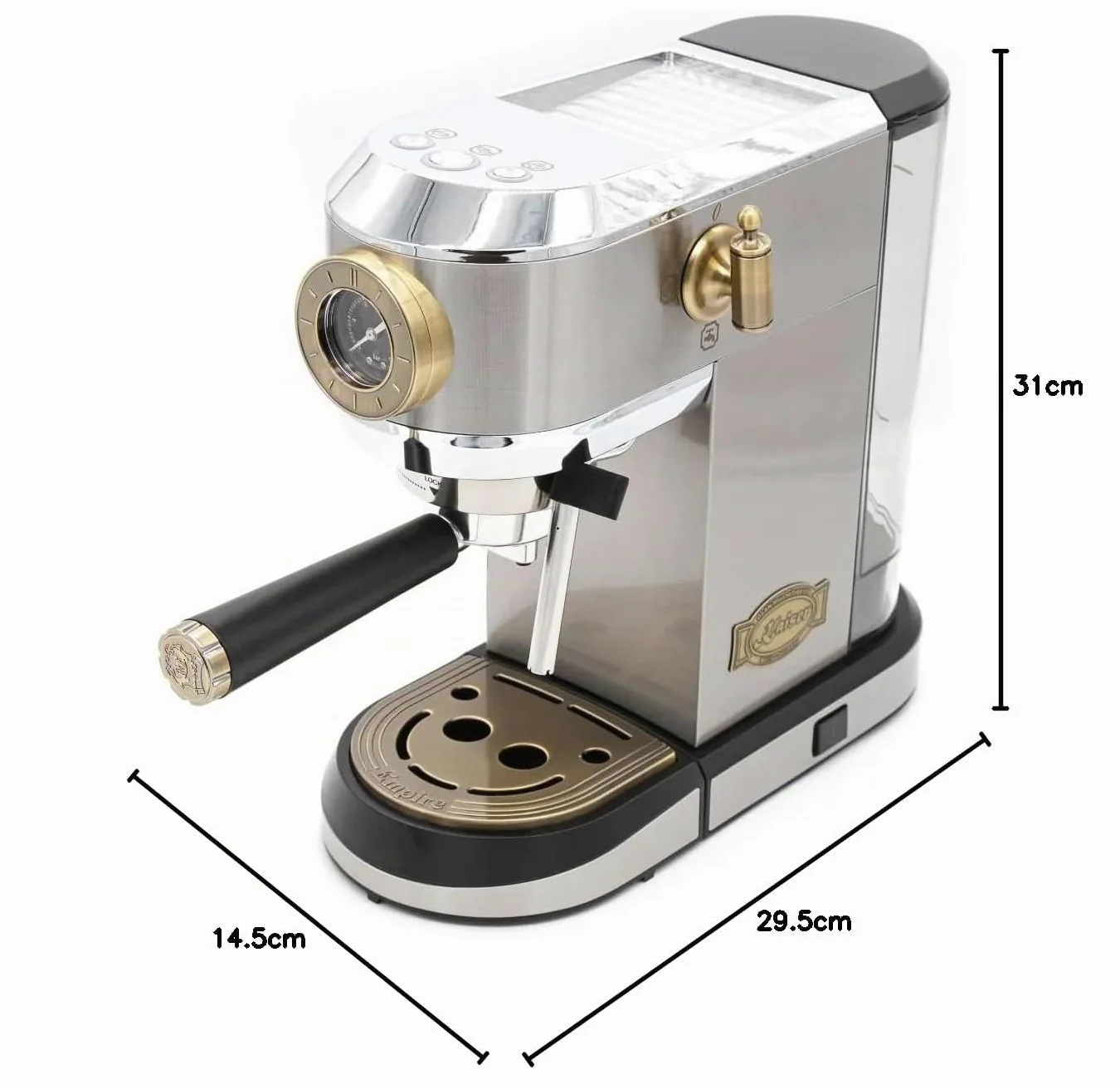 Kaiser KA 2001 R Empire Machine à expresso avec porte-filtre en acier inoxydable 19 bar