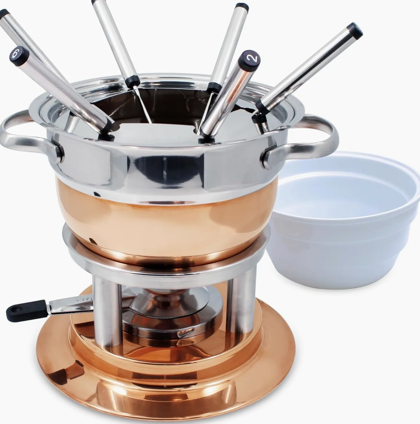 Lausanne 11 Pc. Copper Fondue Set