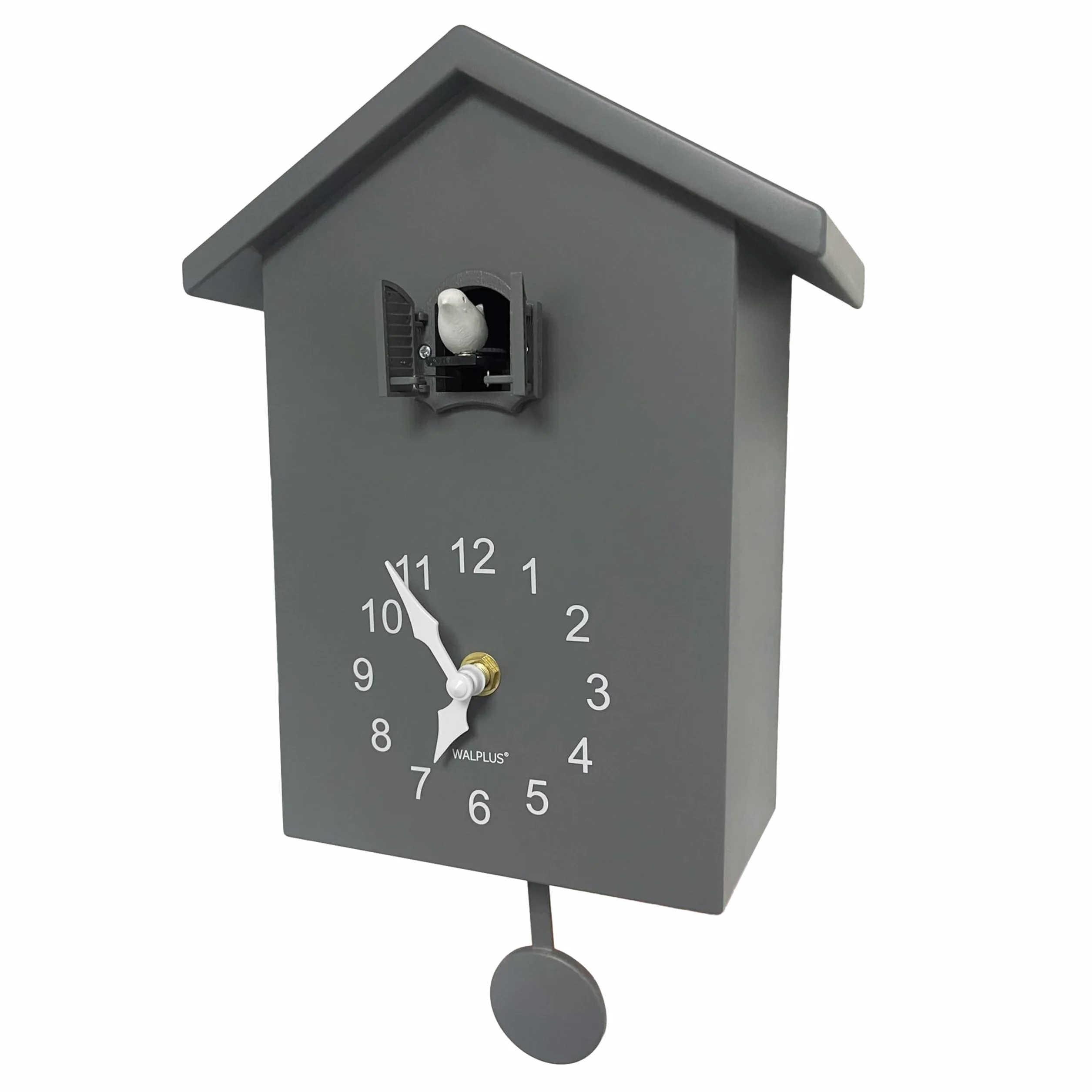 WALPLUS Horloge Coucou Foret Noire Carillon Horaire Horloge Coucou en Bois Volume Réglable Mouvement à Quartz Pendules à Coucou pour la Maison Bureau Décoration