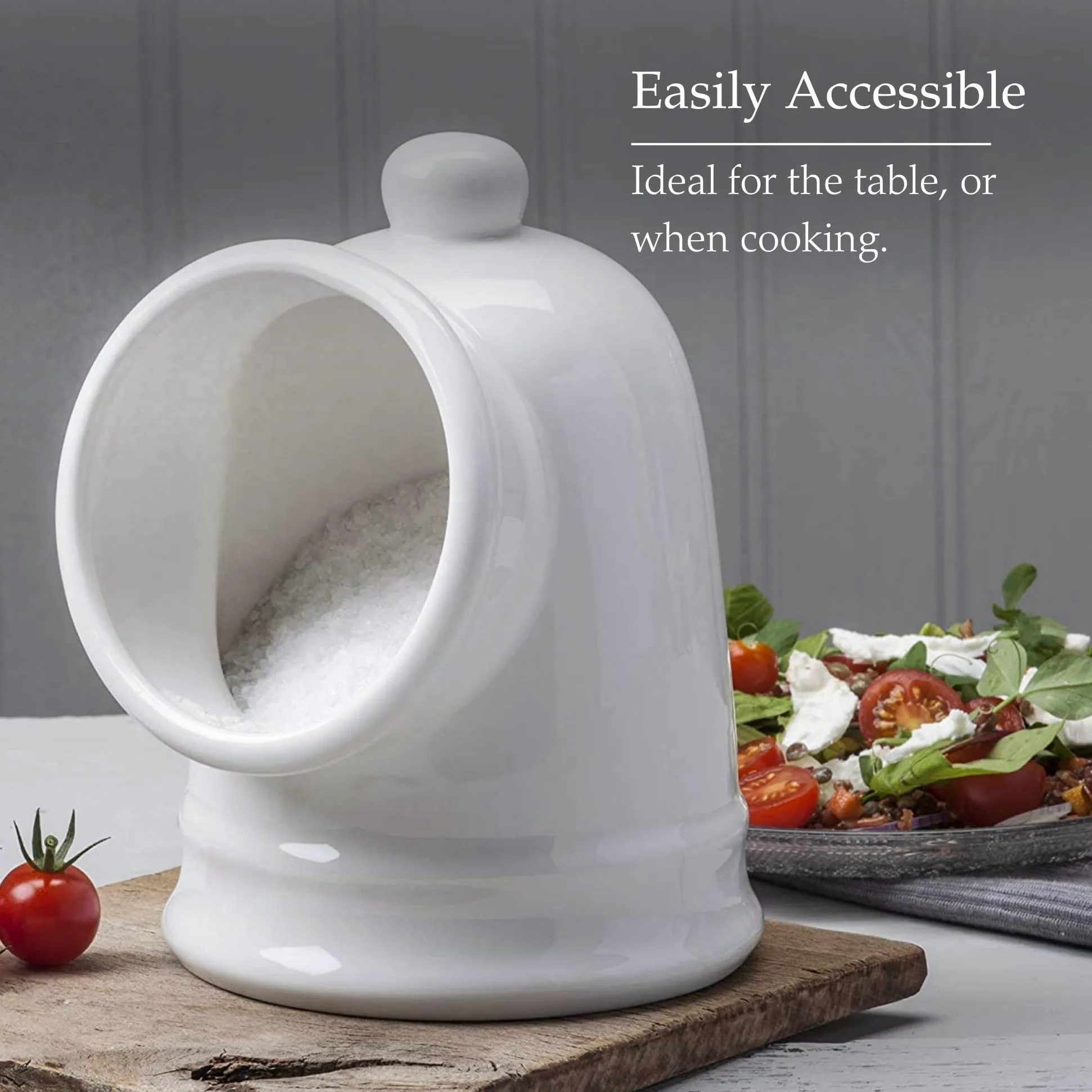 WM Bartleet & Sons 1750 T56 Grand cochon à sel traditionnel en porcelaine Blanc 14 cm
