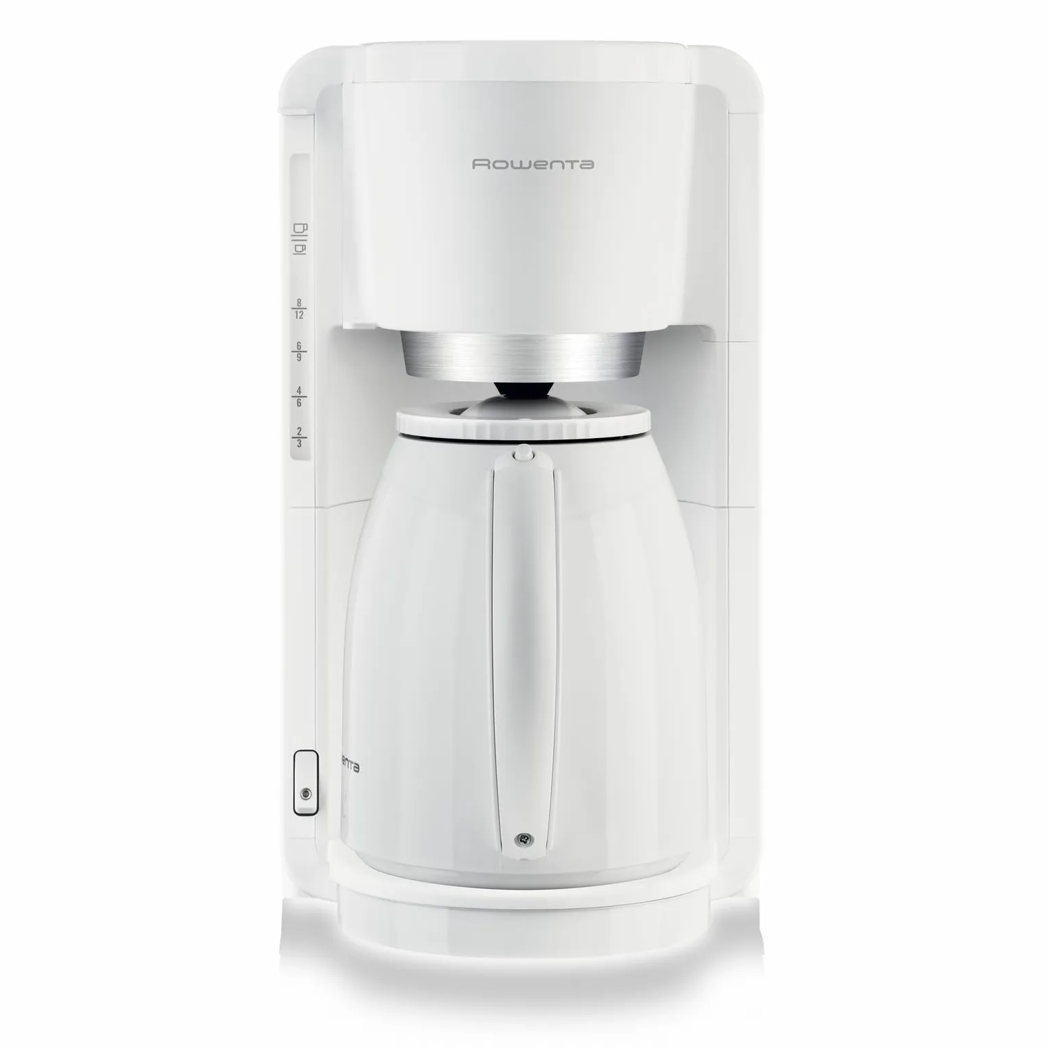 Rowenta CT380110 Cafetière Filtre Adagio Isotherme 8-12 Tasses Verseuse Anti-Goutte Maintien au Chaud 4 Heures Café Blanc