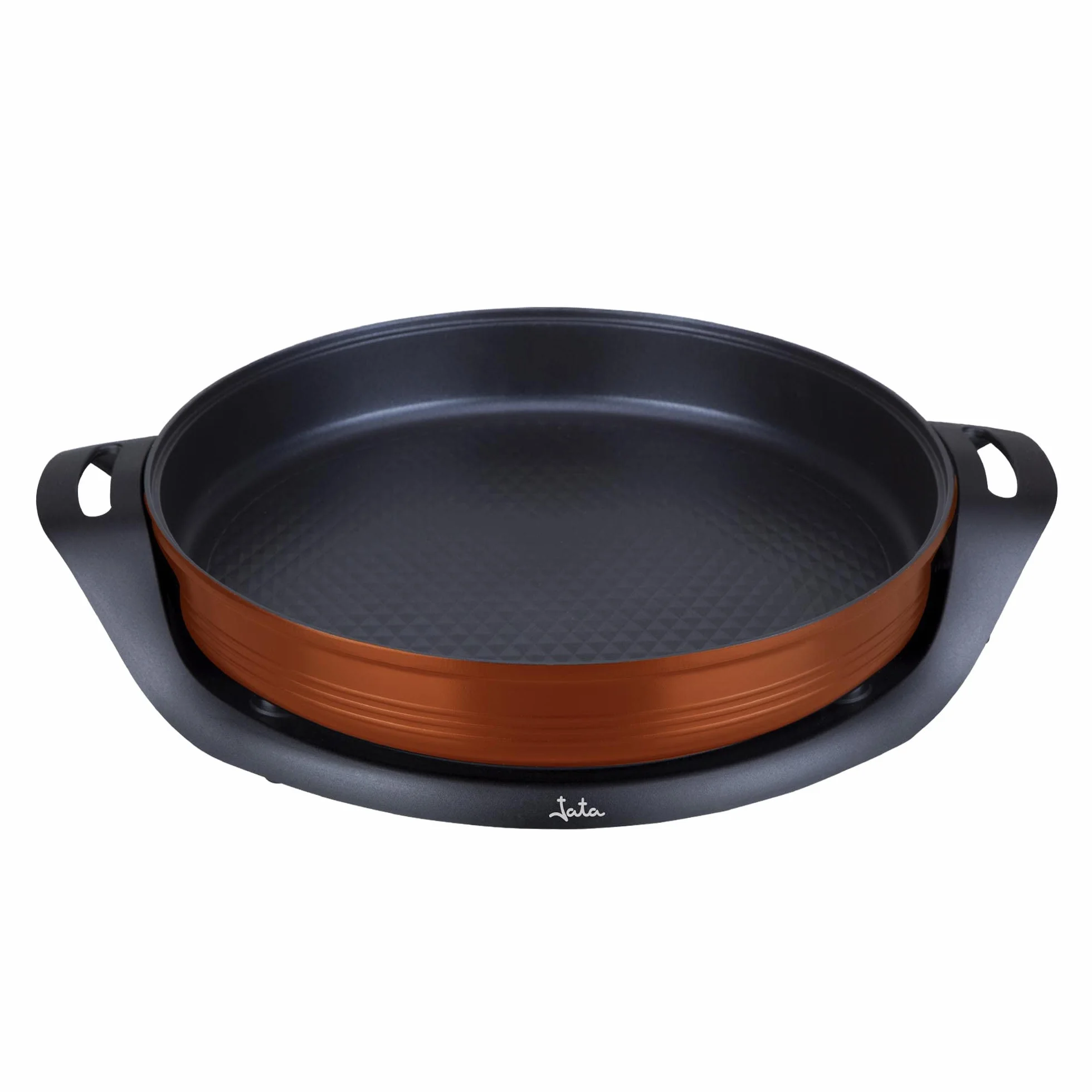 Jata JEPE1639 Poêle à paella électrique anti-adhésive de 38 cm de diamètre et 5 cm de profondeur Chaleur uniforme sur toute la surface 2000 W