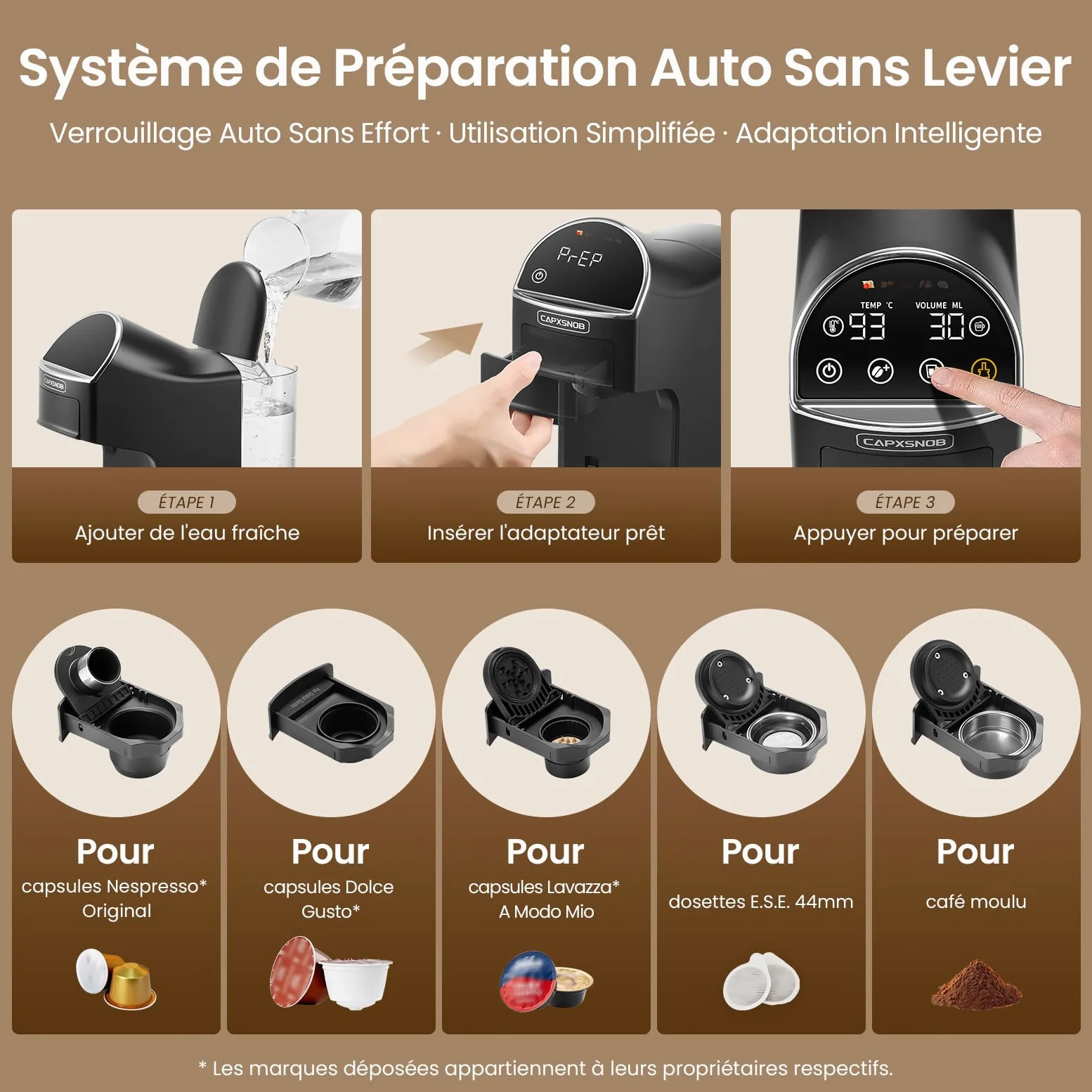 Magician2 Machine à Café Capsules & Dosettes 5 en 1 pour Nespresso, Dolce Gusto, Lavazza A Modo Mio, ESE 44mm & Café Moulu, Écran Tactile, Paramètres Smart, 20Bar, 1.2L, Cafetière pour Maison & Bureau