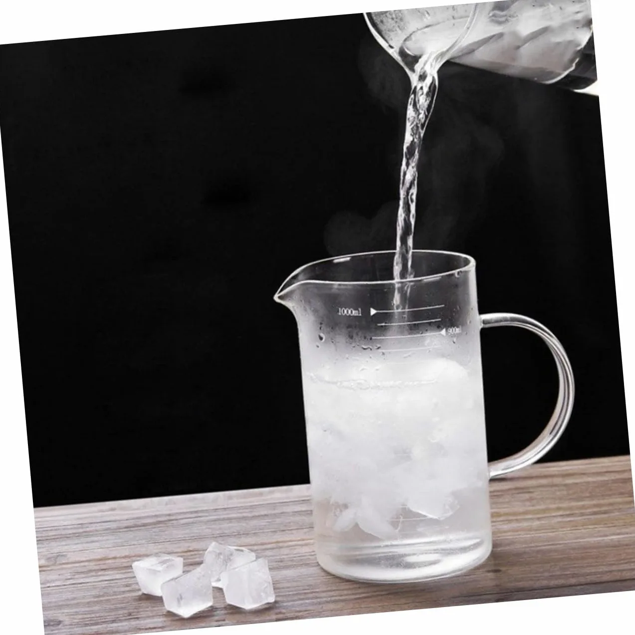 Mikinona Lot de 3 tasses à mesurer en verre pour le lait pour les restaurants les bars pour un débit fluide