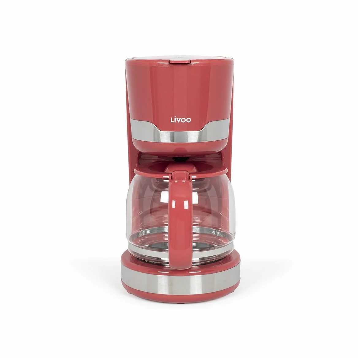 Livoo – Cafetière électrique DOD201 – capacité 14 tasses, 1000W, filtre réutilisable, maintien au chaud, système anti gouttes, couleur Rouge Chili