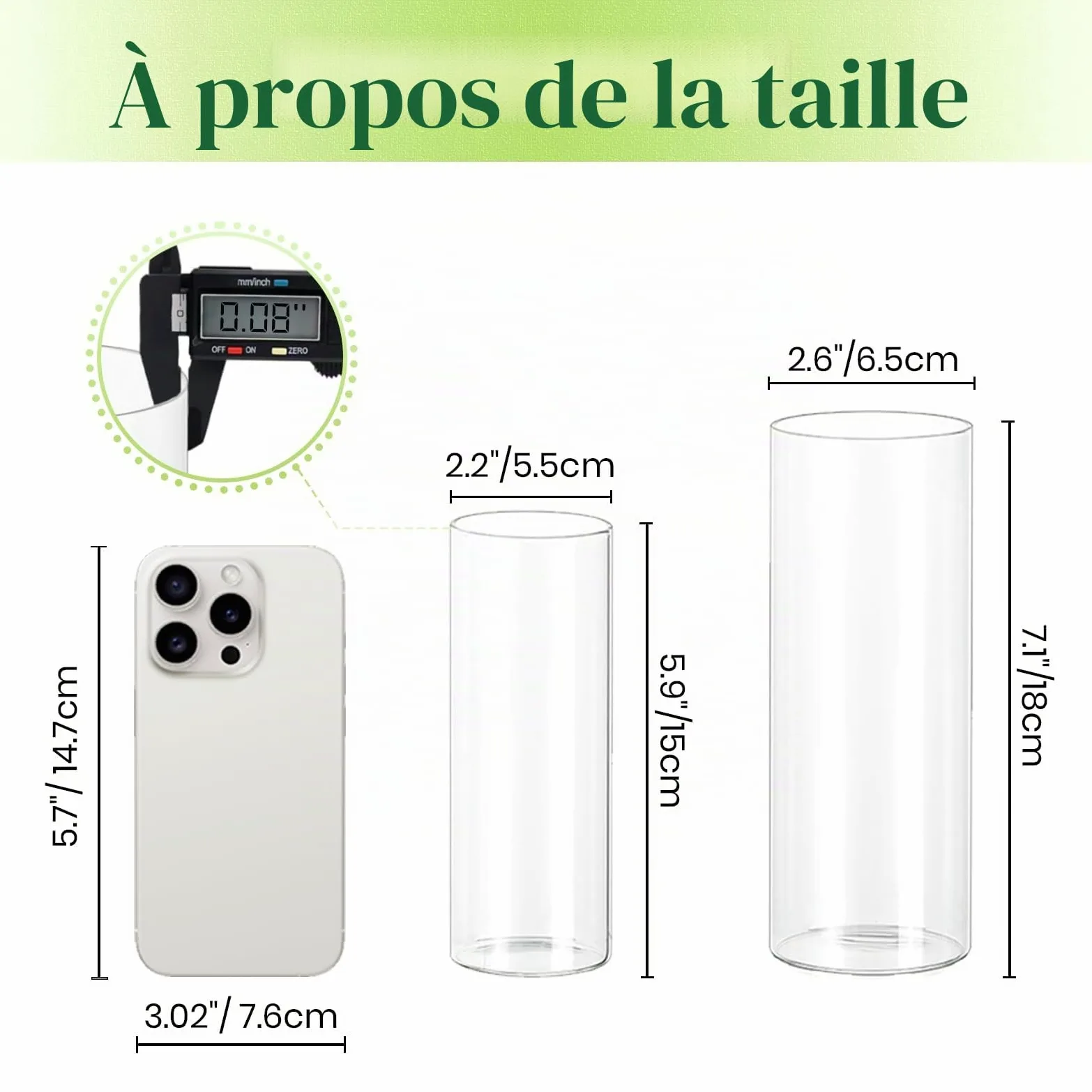 Vase Cylindrique en Verre pour Centre de Table: Hewory 12 Vase Transparent Vase en Verre pour Decoration Mariage - Photophore Verre Vase Verre Transparent pour Décoration de Table Wedding Home