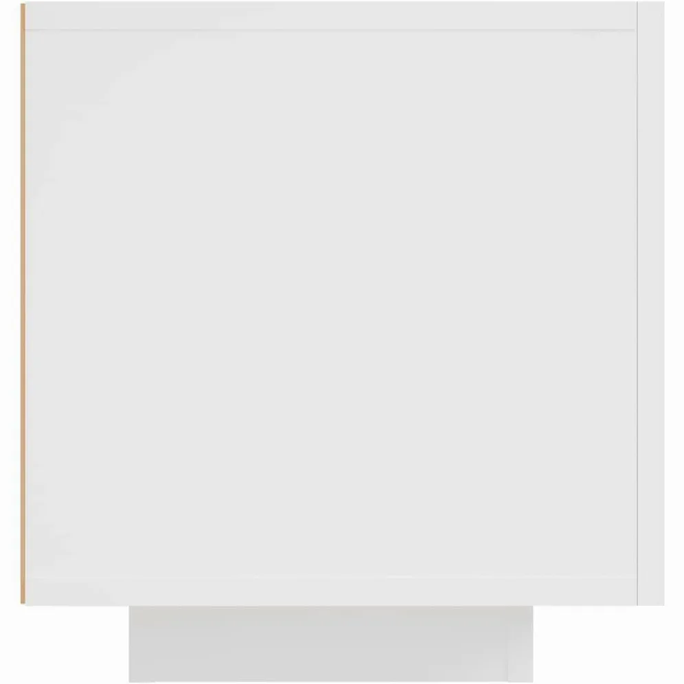 vidaXL Meuble TV avec éclairage LED, Blanc, 160x35x40 cm, Panneaux de Bois, Support TV Jusqu’à 70", Buffet Bas avec étagères, Meuble Moderne de Salon,