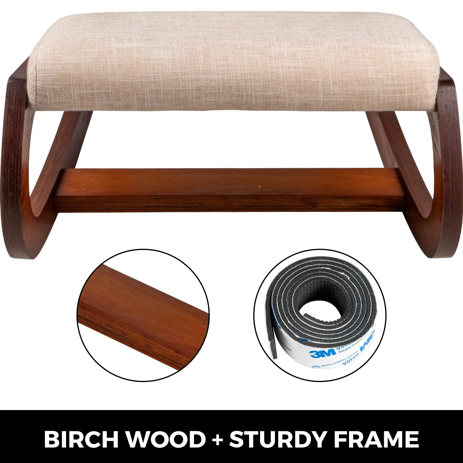 VEVOR Tabouret Ergonomique Tabouret Réglable Ergonomique Coussins Confortables Bureau Maison Façonnant et Soulageant Stress Fauteuil Ergonomique à Genoux Noix de Pécan