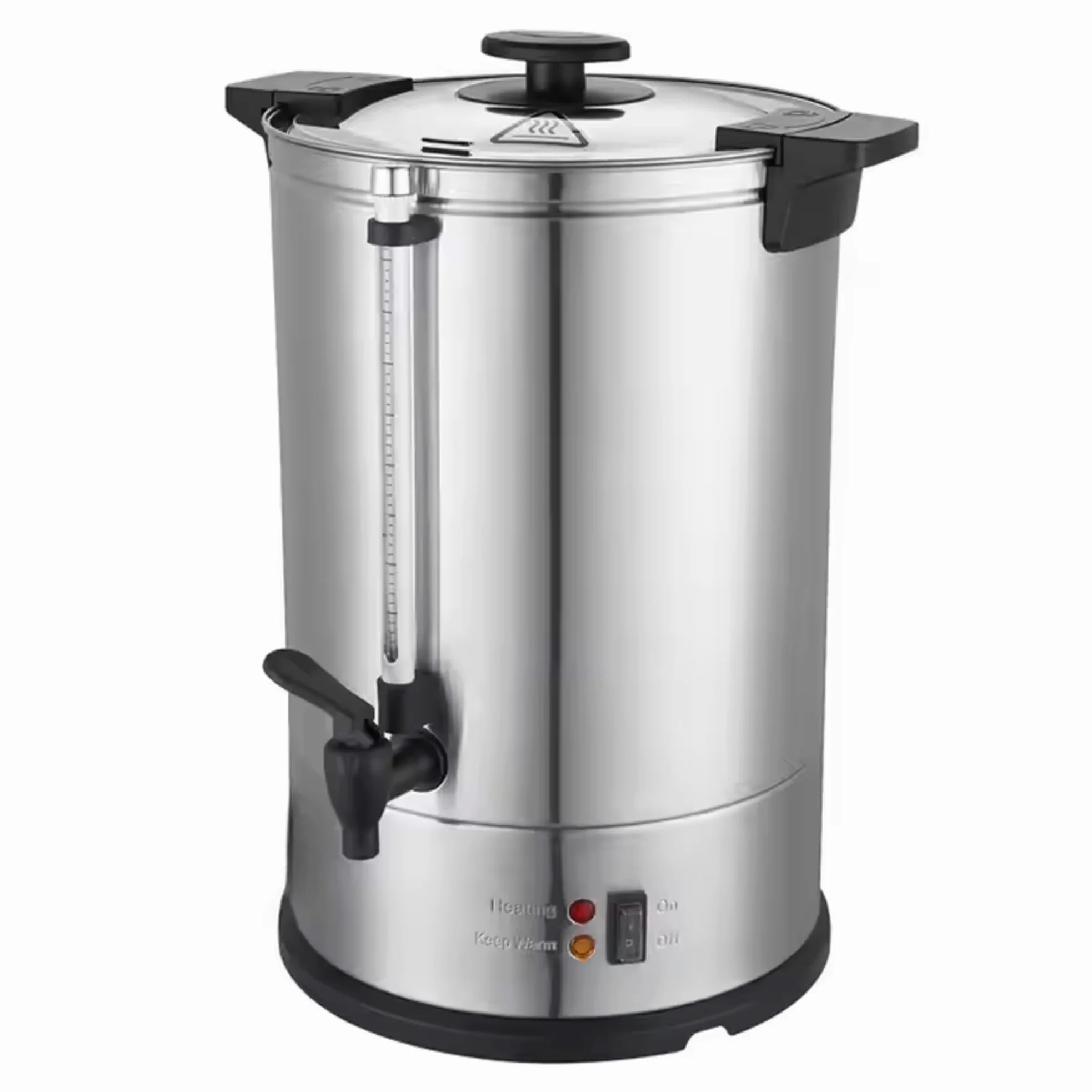 Générique Percolateur à Café Inox 15 Litres - 100 Tasses - 1500W - Avec Panier à Café - Simple Paroi