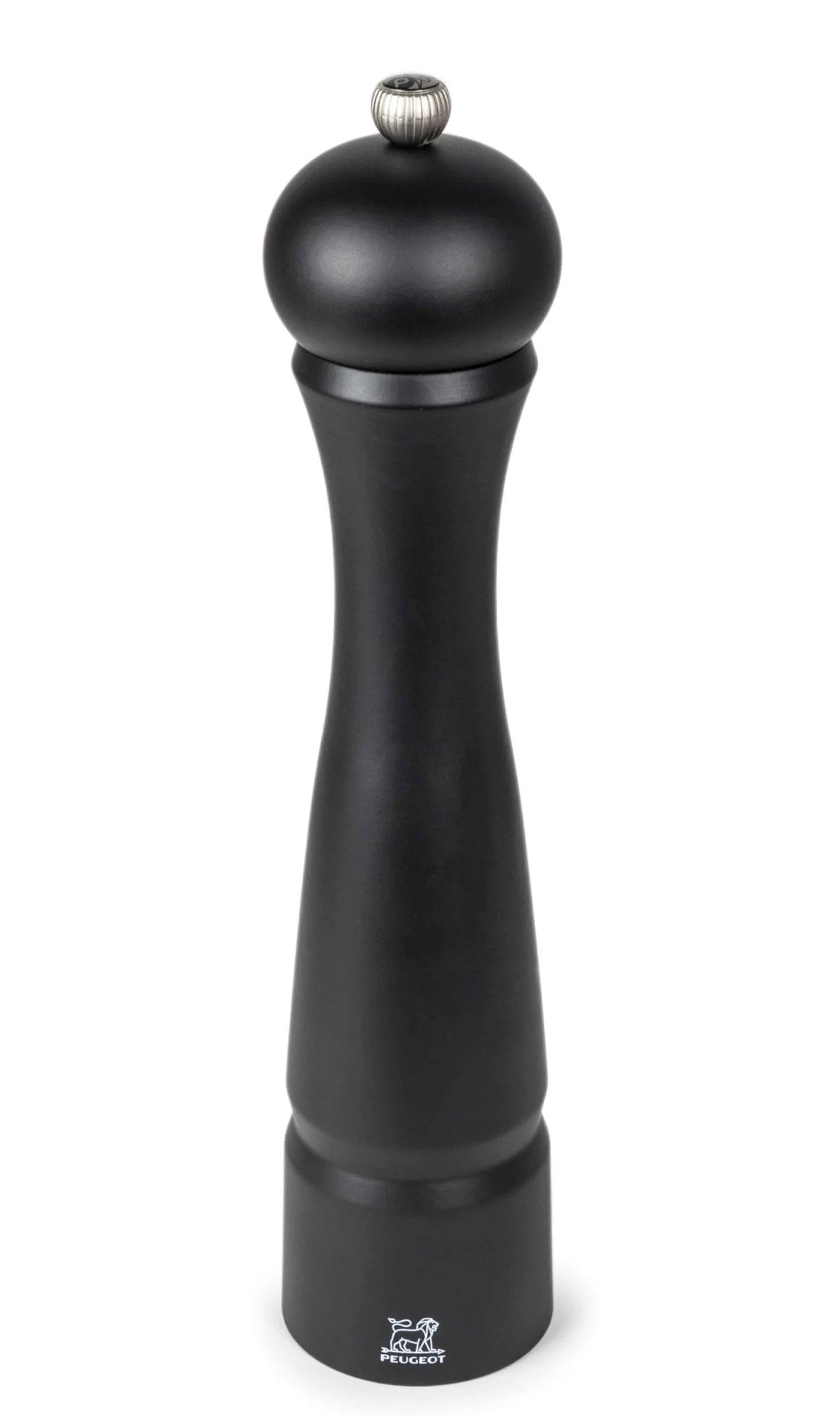 PEUGEOT - Moulin à Poivre Festival 30 cm - Mécanisme en Acier Pour Différentes Moutures - Tous Types de Poivre, Baies Roses & Coriandre - Fabrication Française - Bois de Hêtre PEFC - Coloris Noir Mat