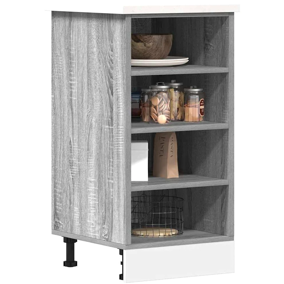 Générique Meuble Bas Riga Gris Sonoma 40 x 44,5 x 81,5 cm Bois d'ingénierie,Meubles de Cuisine,854207