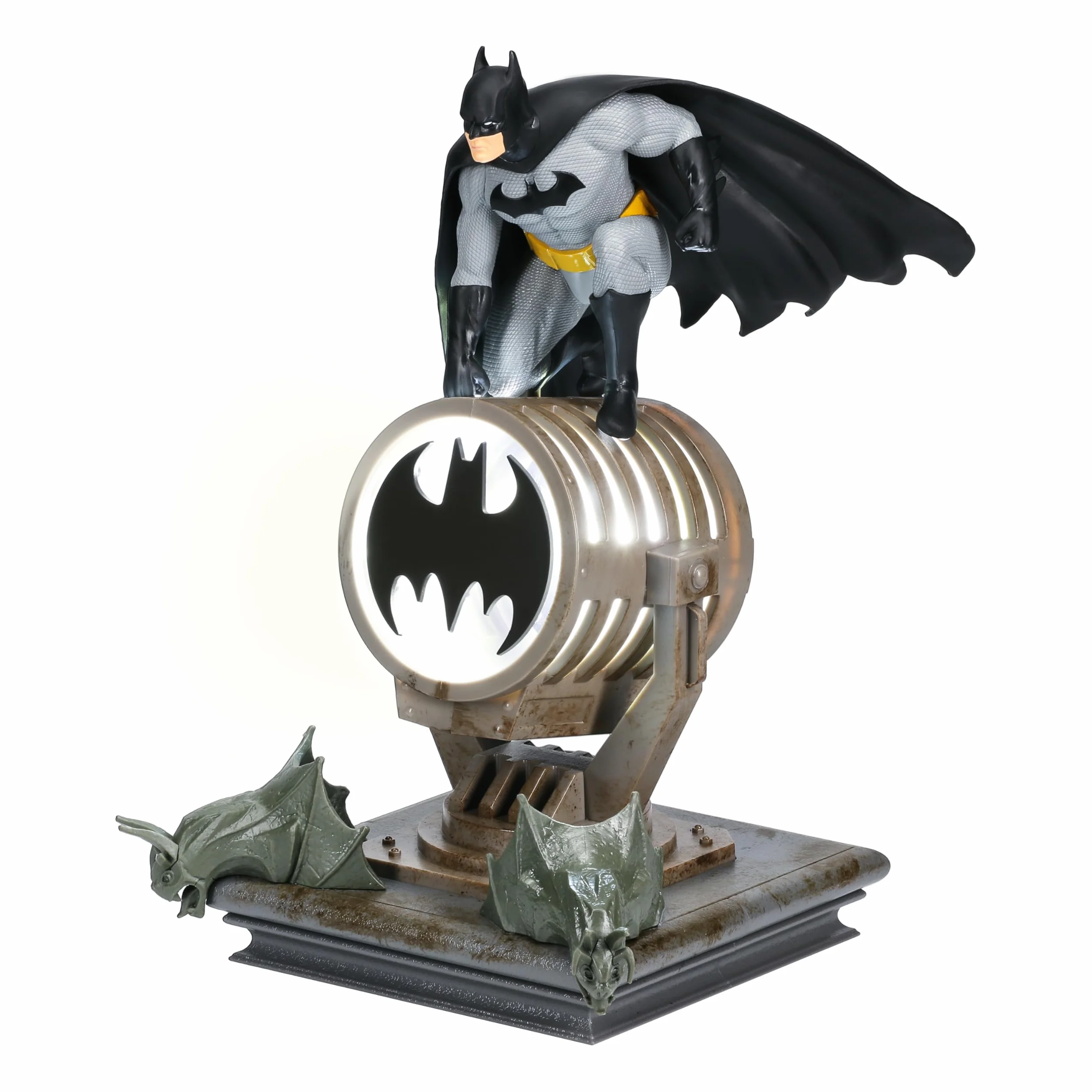Lampe Figurine Batman - Officiellement Licenciée, Décor & Cadeau DC Super Héros, Lampe Display Collectible pour Fans Comics DC, Alimentée par USB 27” LED