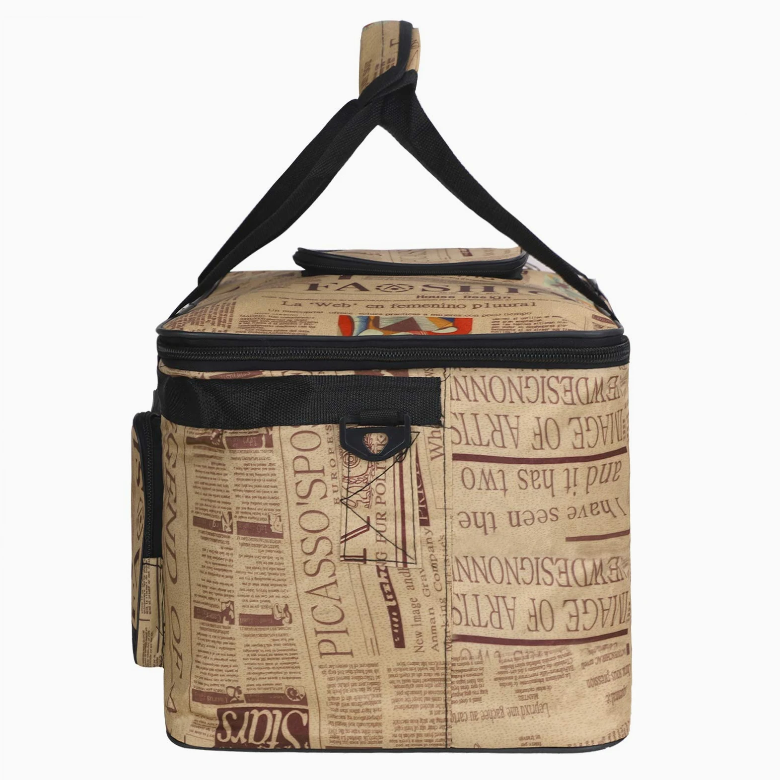 YJZQ Sac Besace pour Kit d'artist Portfolios Artiste Trousse géante pour Fournitures artistiques Sacoche Mallette Peinture Boîte Rangement rétro Style Journalistique