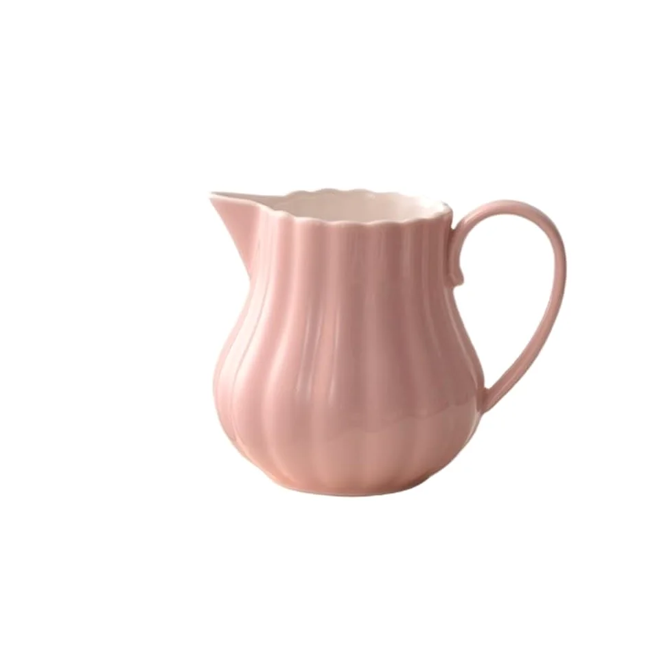 Pot à Lait, saucière, Tasse à Eau, pichet à crème, Pot à café, Pot à Sucre, Pot en céramique à Motifs Floraux avec Anse