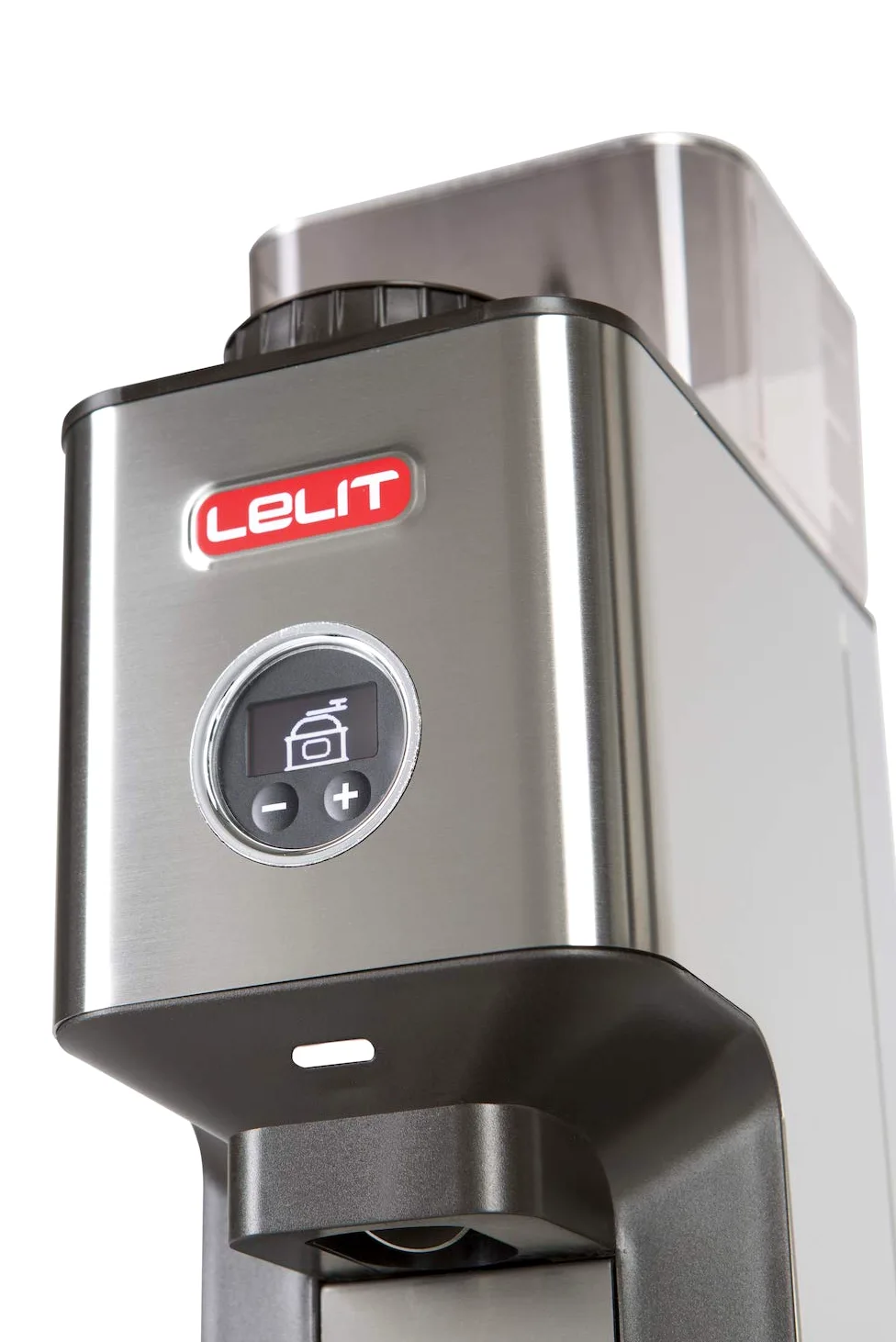 LELIT William PL72 Moulin à Café avec Meules Plates - Avec LCC pour Réguler le Temps de Mouture - Acier Inoxydable Brossé