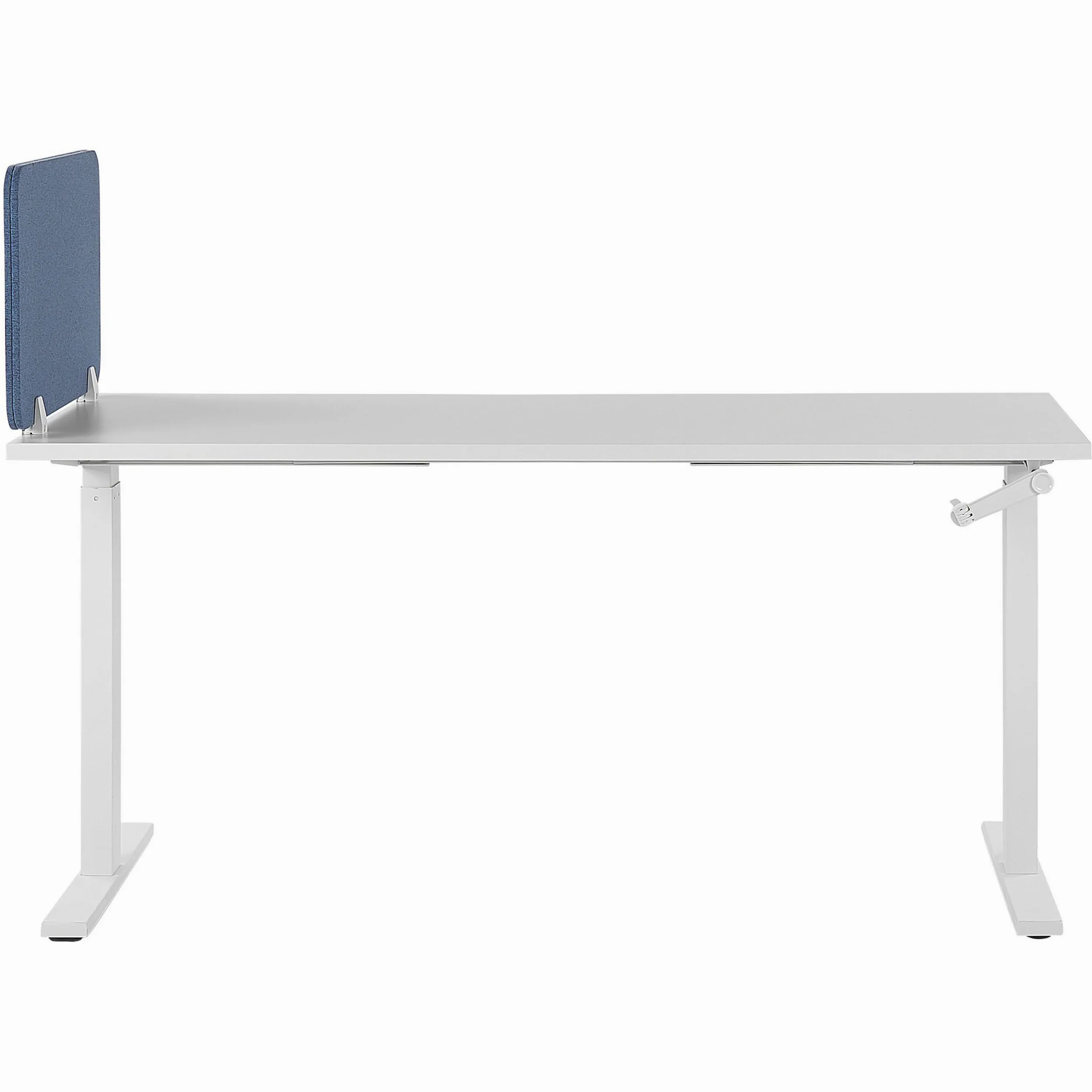 Beliani Séparateur Cloison Acoustique de Bureau et Table Bleu 80 x 40 cm Réduit Le Bruit et Les Distractions Visuelles Idéal pour Le Open Space