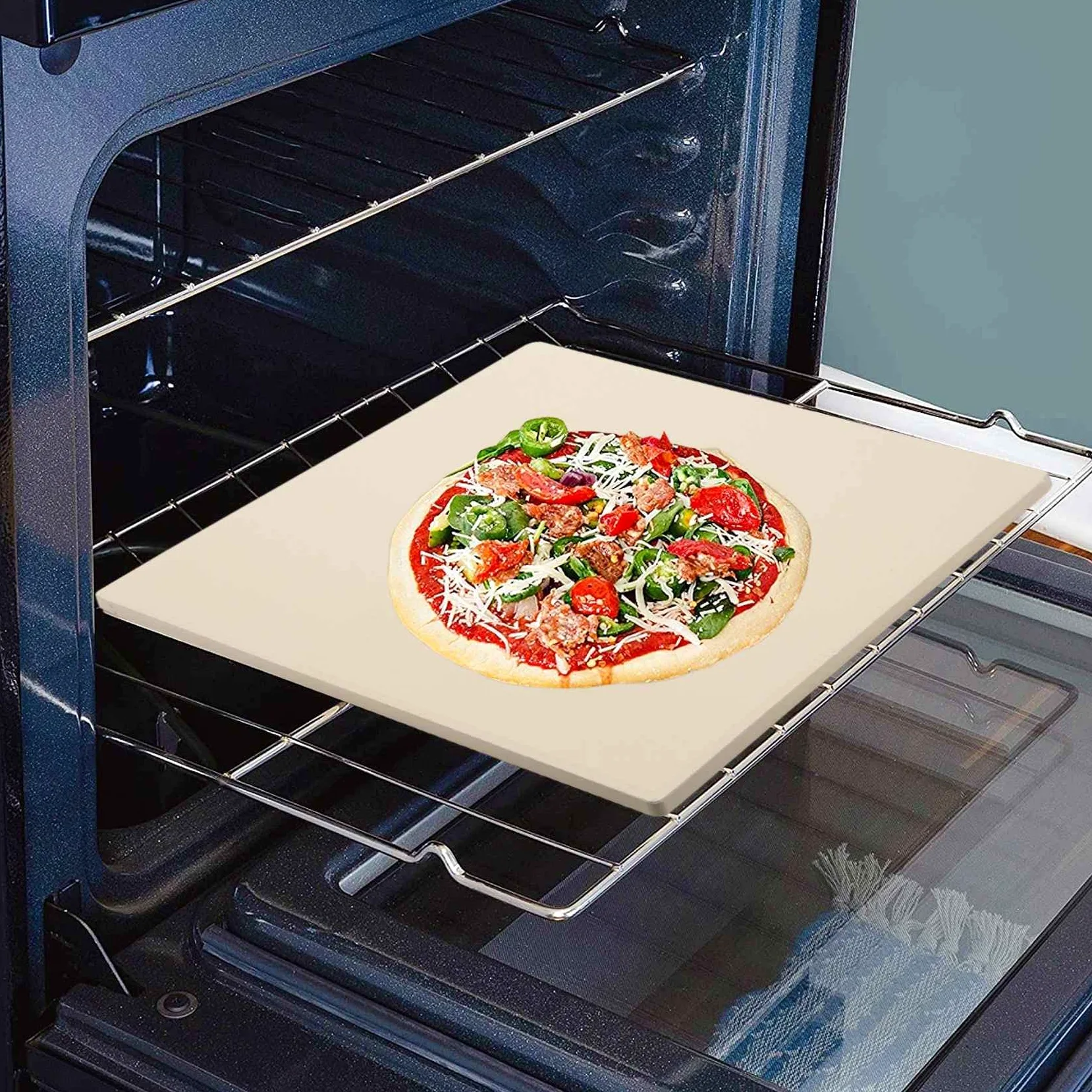 Pierre à pizza pour cuisson, grill, ustensiles à pizza pour four et barbecue, ustensiles de cuisson, plaque à pain, plaque de cuisson en cuisine, 305x305x10 mm